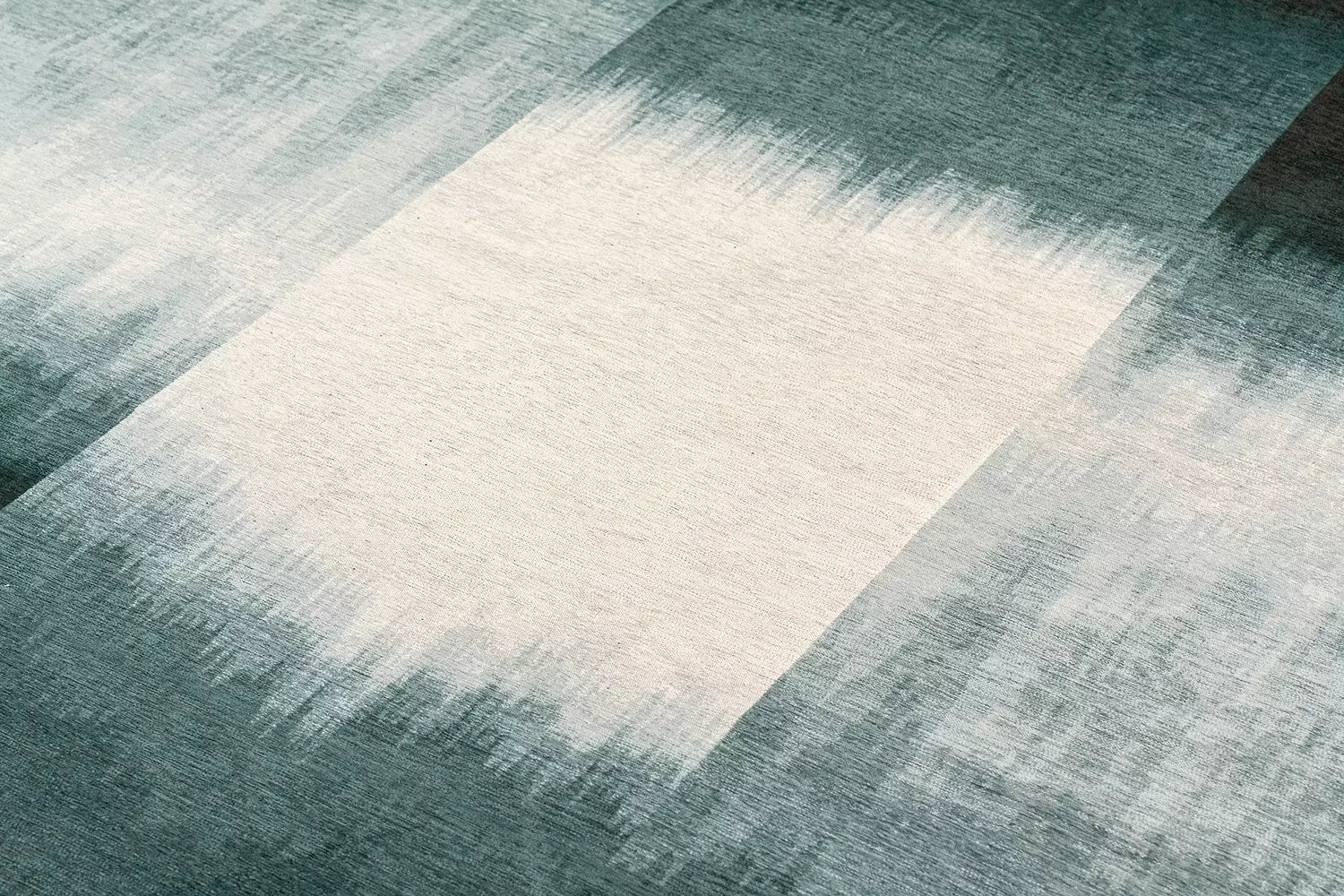Teppich SENDAI blau mit Weiß