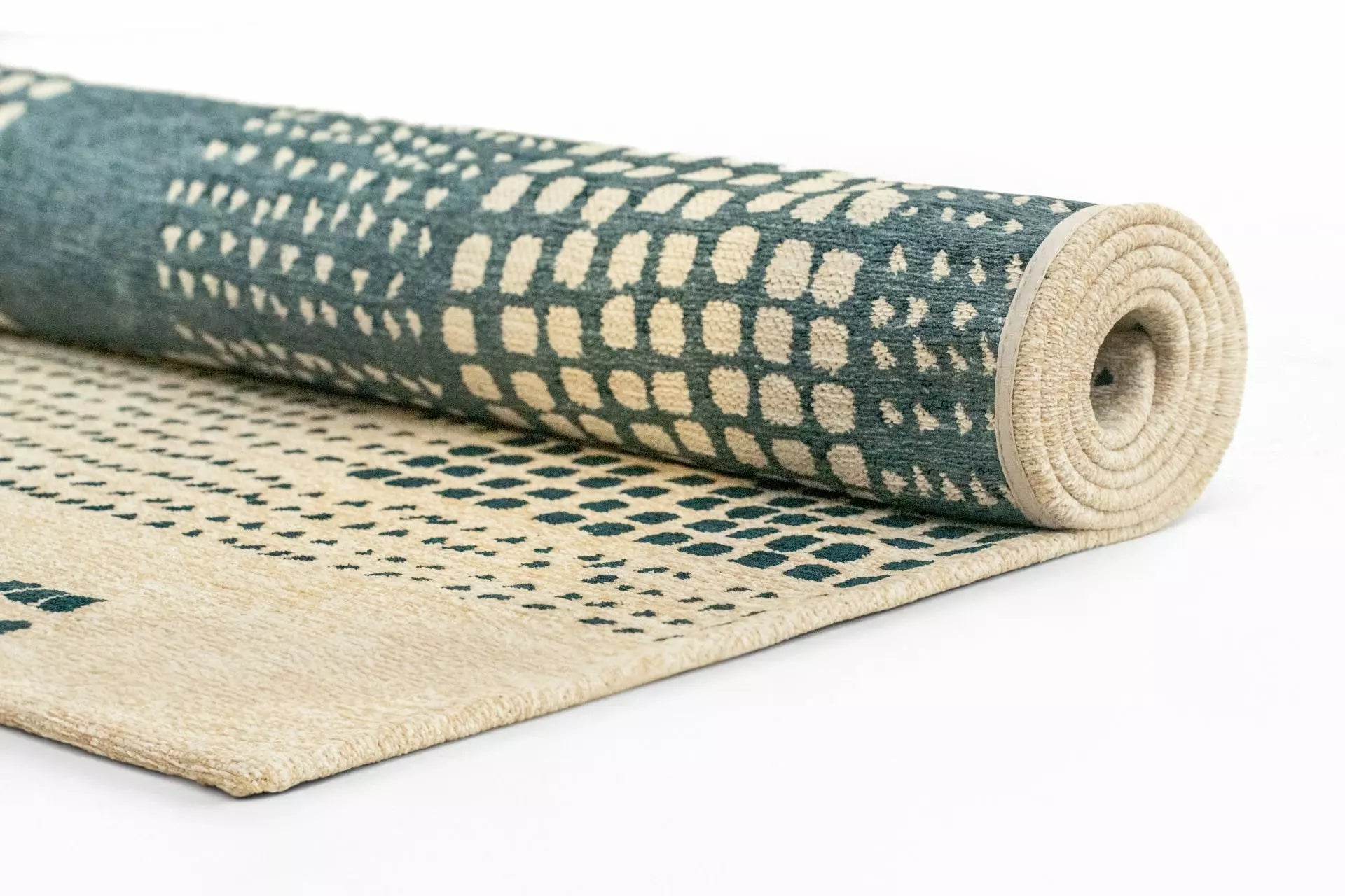 Teppich ZEN beige mit grünem