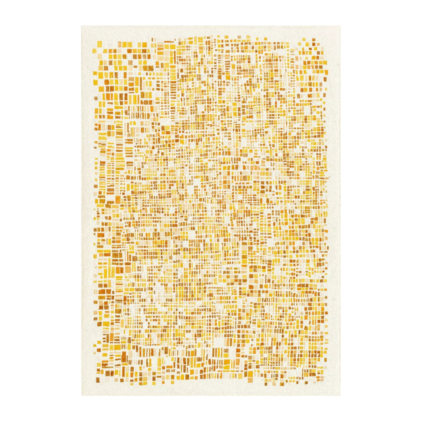 Teppich CUBIK beige mit Orange und Gelb