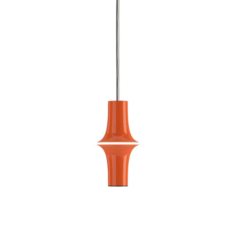 AVRO elongated pendant lamp in glossy orange
