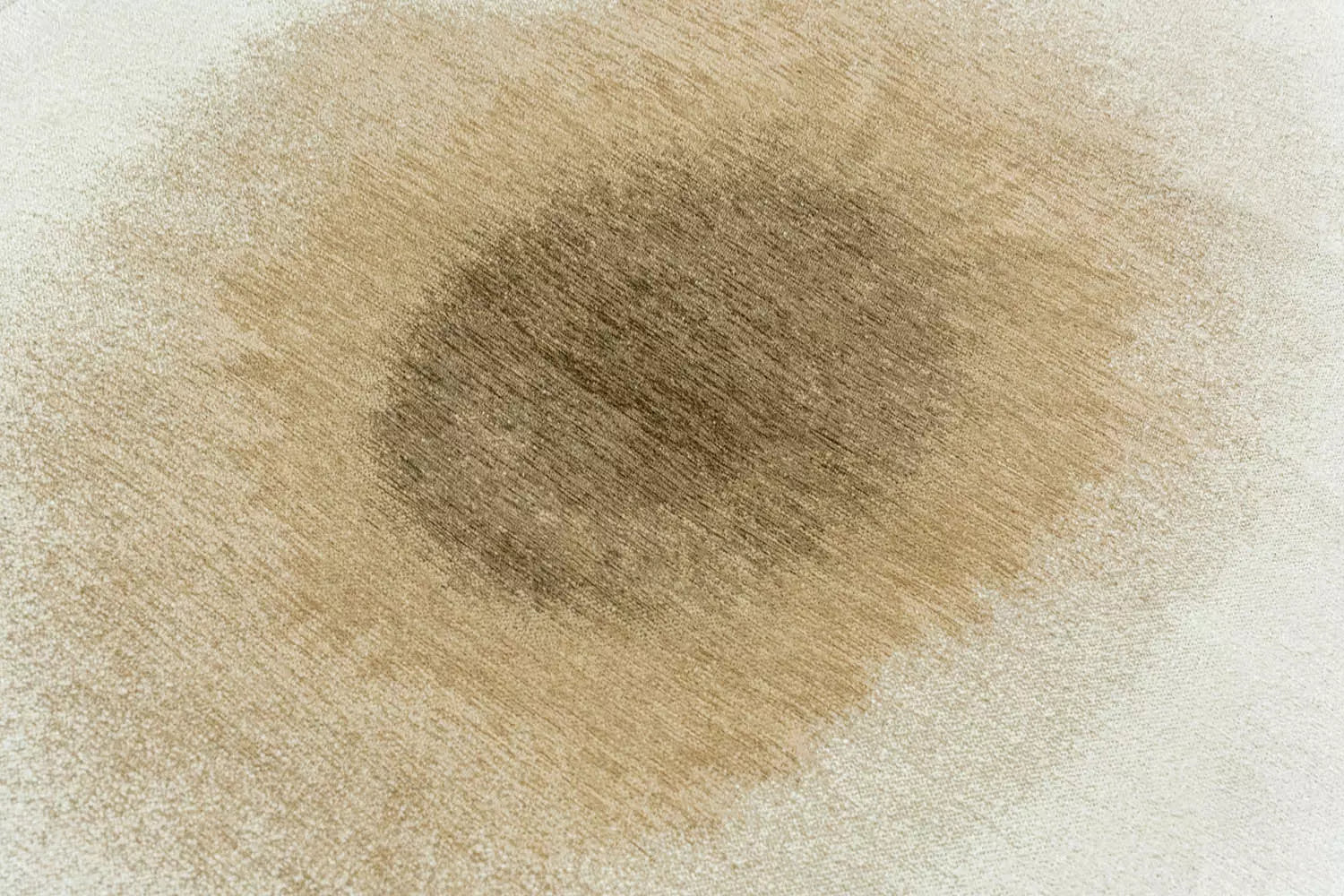 Runder Teppich DROP weiß mit beige