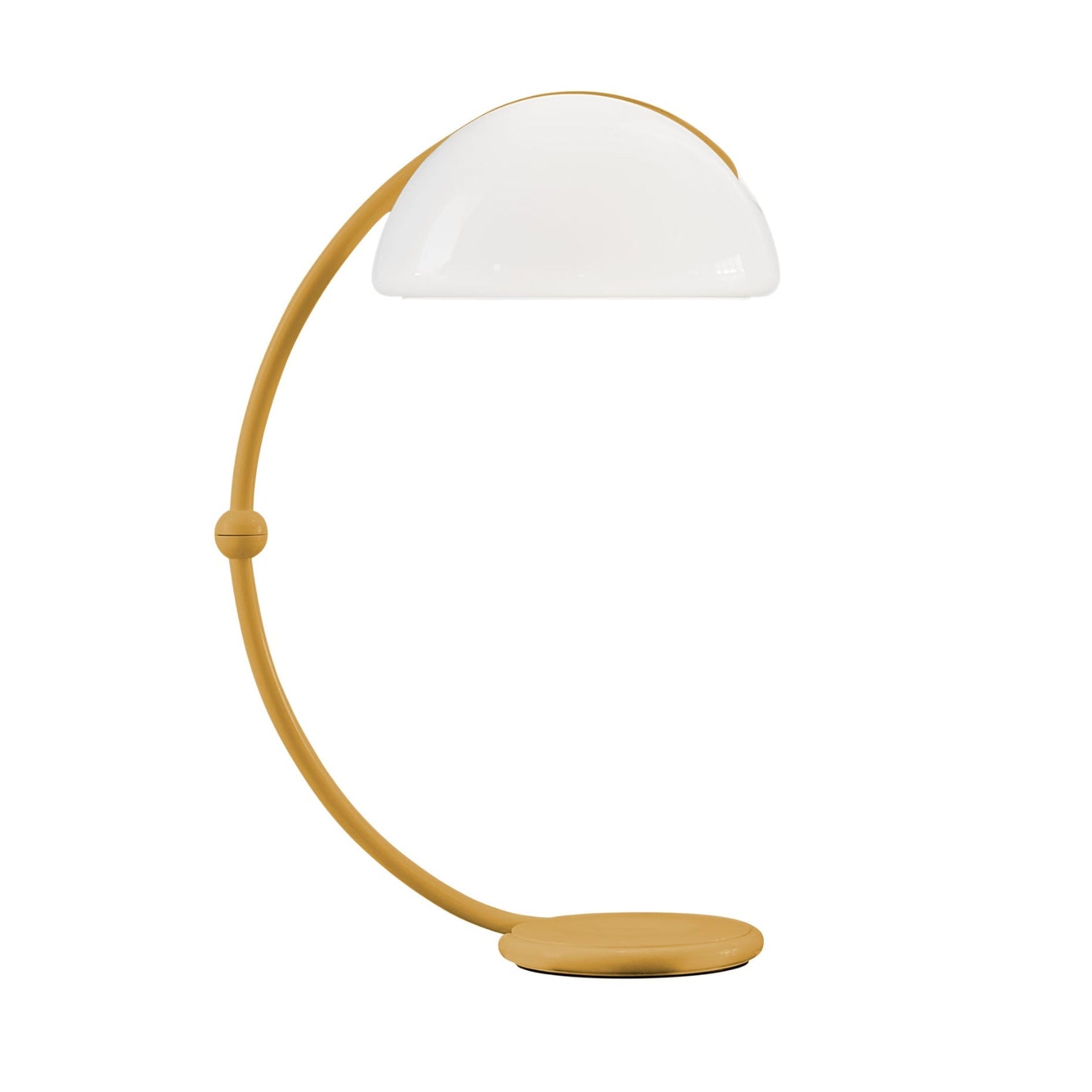 Lampa podłogowa SERPENTE opalowy klosz ze złotą galwanizowaną podstawą