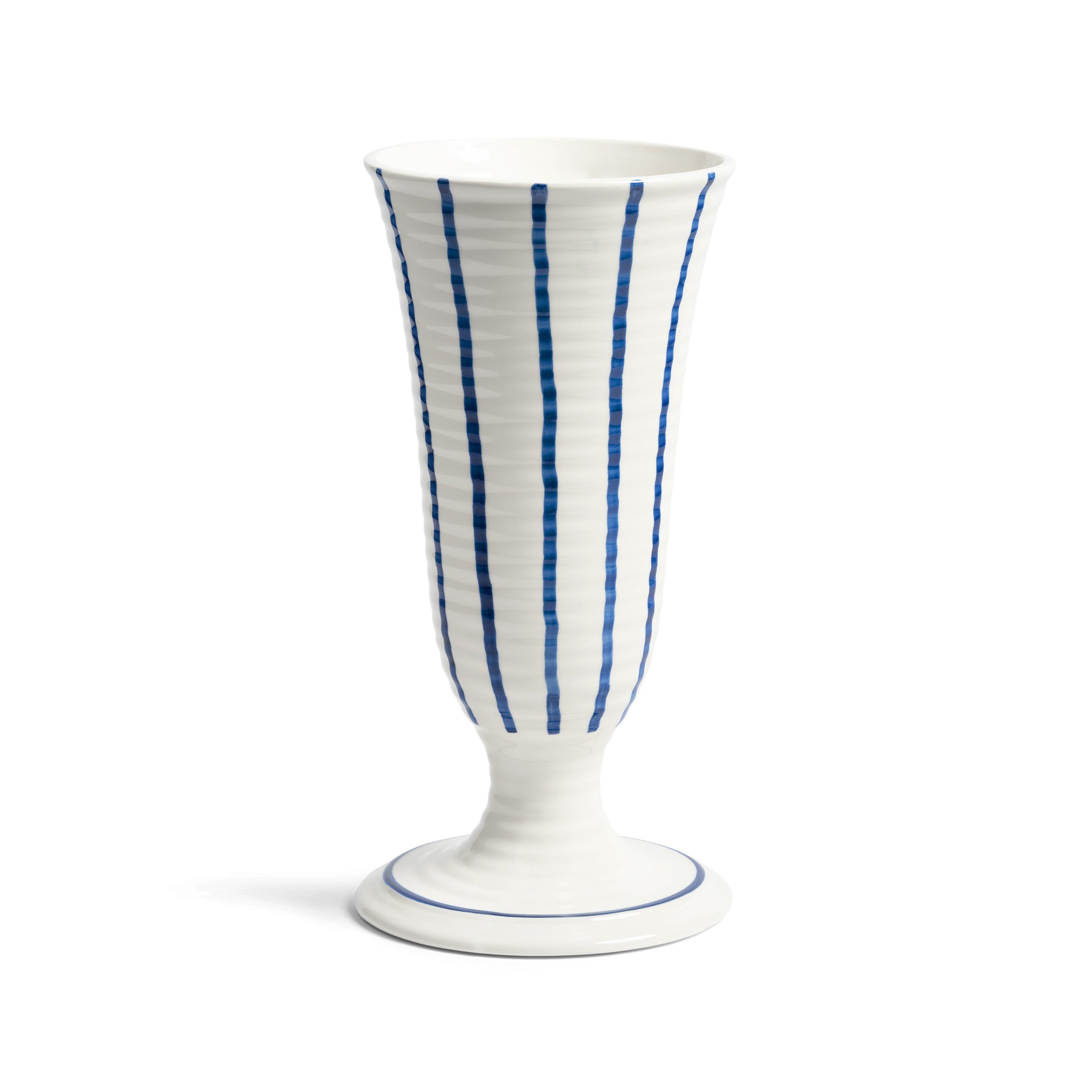 ANOUK LILIUM white vase with blue