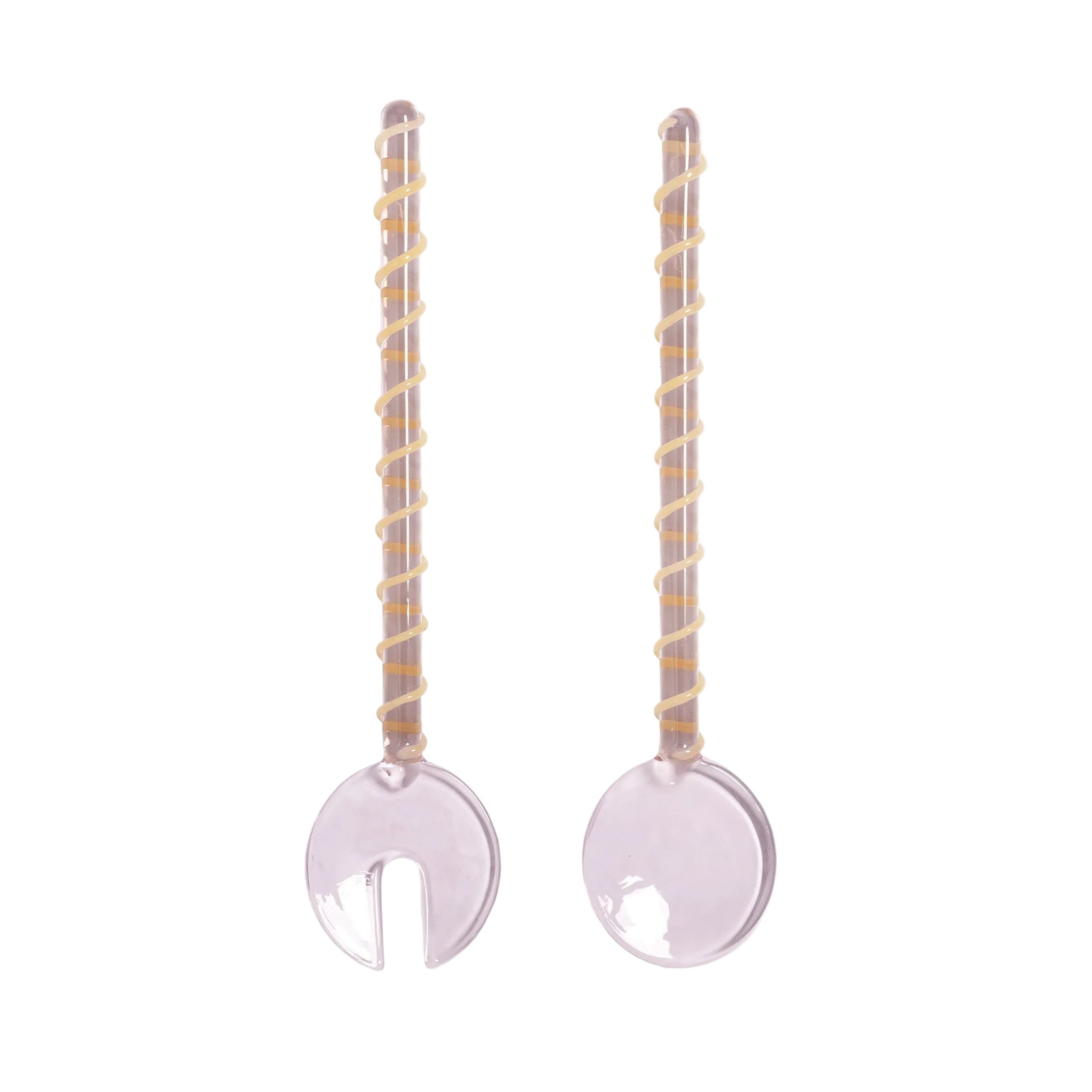 Sztućce do sałaty SLING różowy