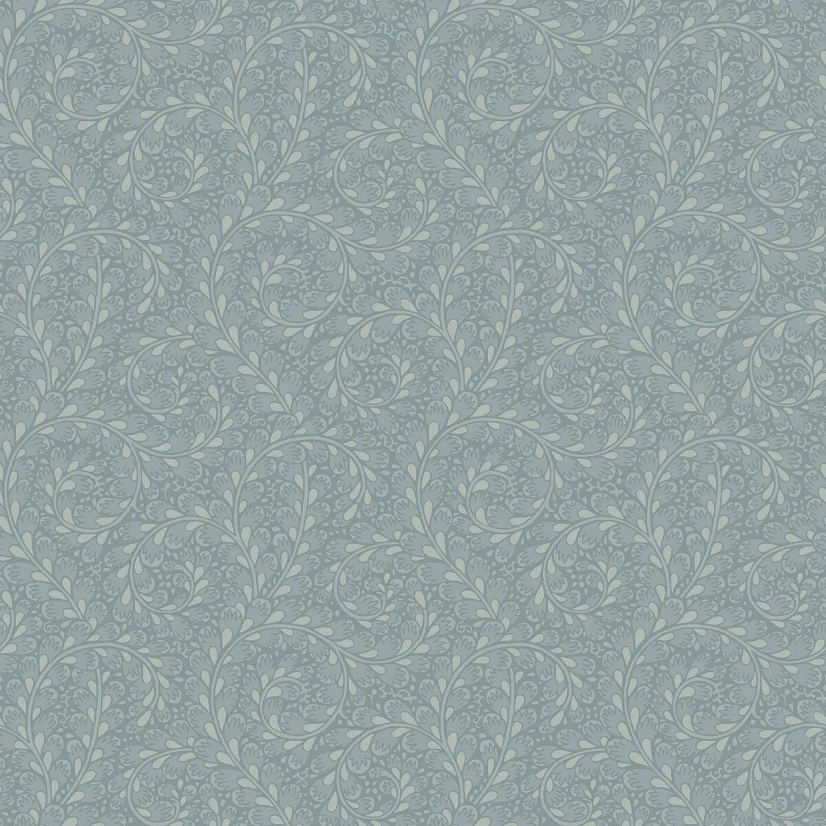 Tapete mit Pflanzenmotiv WILD FERNS blau