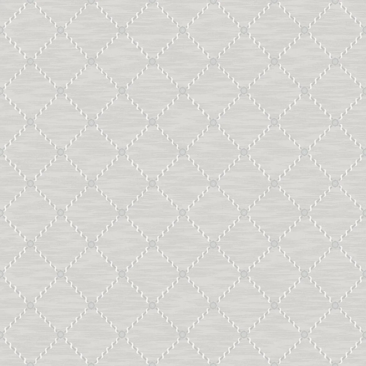 Tapeta z motywem geometrycznym GOLDEN TRELLIS szary z białym