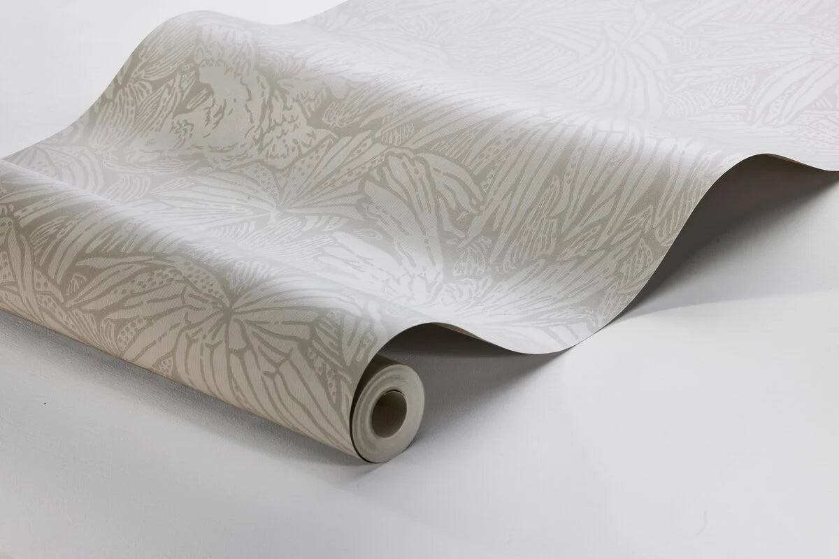 HIDDEN PARROT Animal Print Wallpaper Beige with Gray