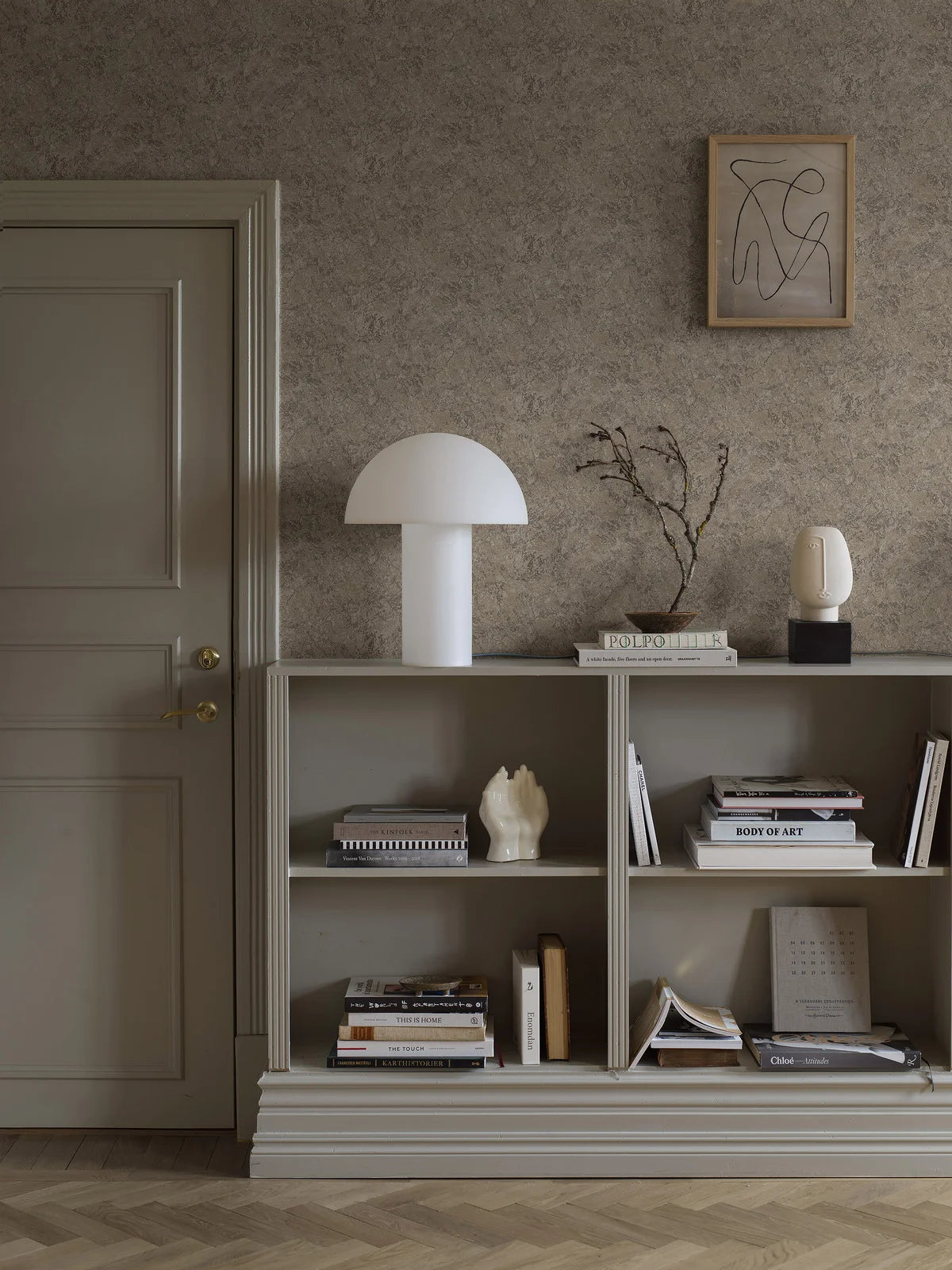 Tapete, die Marmor imitiert, TRAVERTINE braun