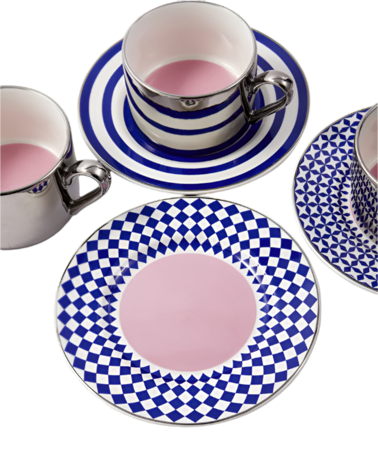 Zestaw filiżanek do kawy AUNTY COFFEE CUPS ciemnoniebieski