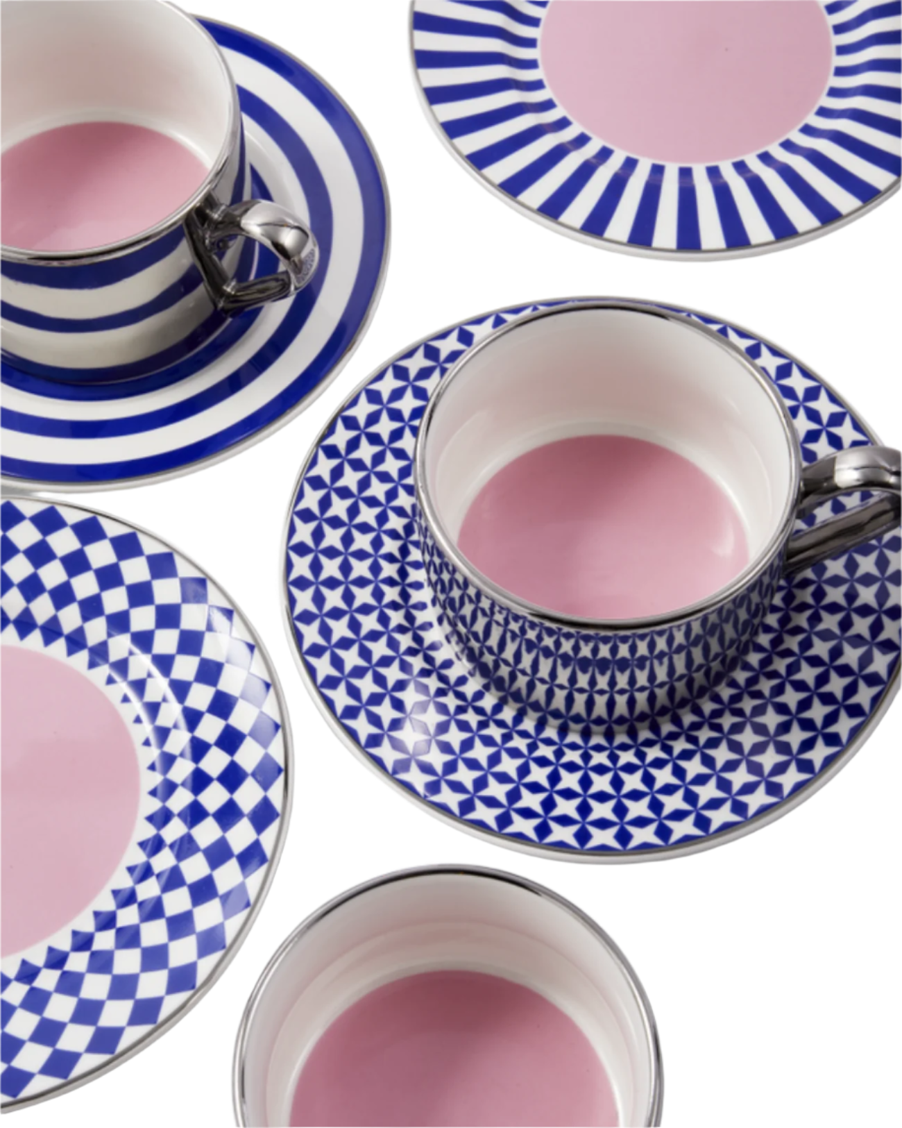 Zestaw filiżanek do kawy AUNTY COFFEE CUPS ciemnoniebieski