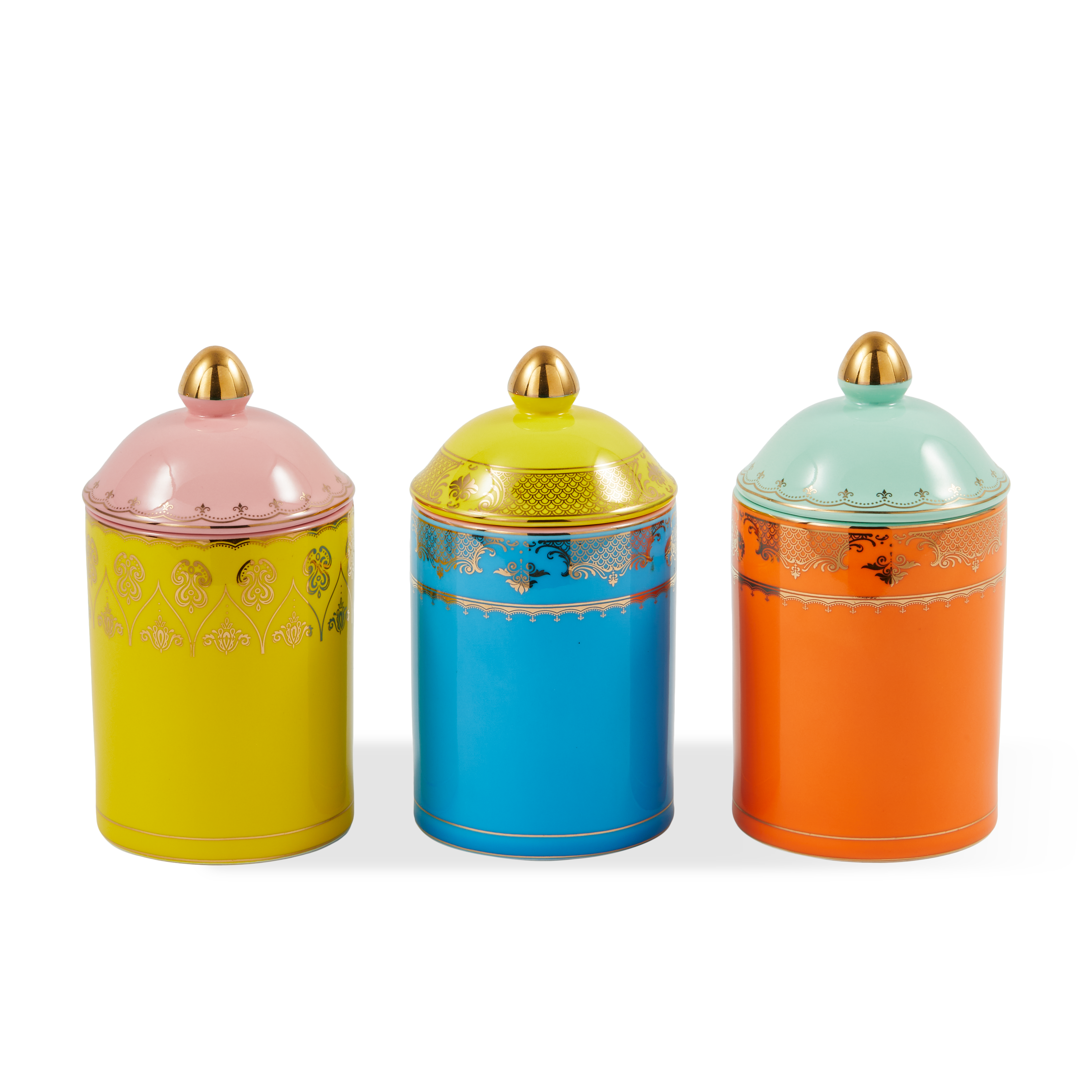 Słoik porcelanowy GRANDPA niebieski z żółtym