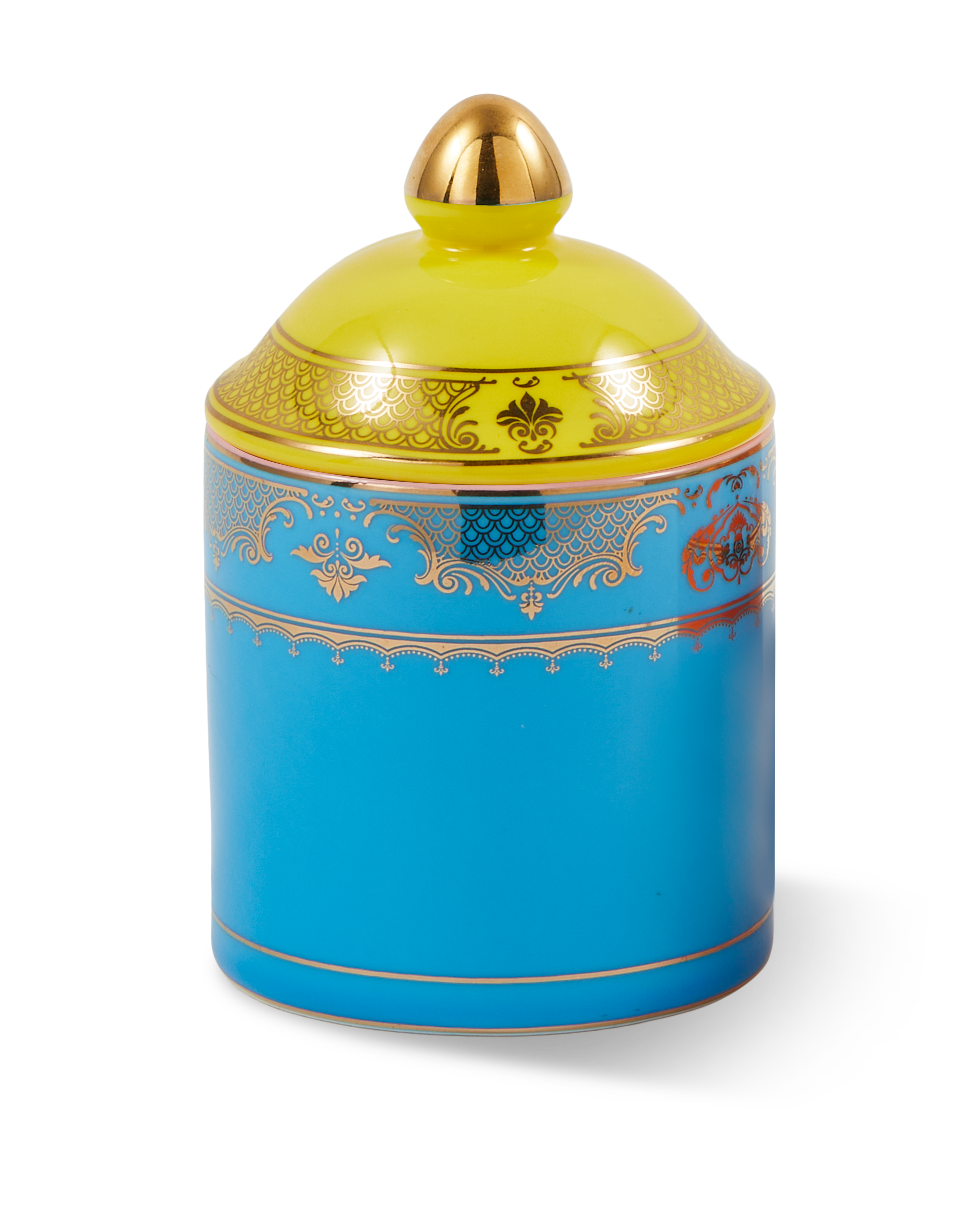 Słoik porcelanowy GRANDPA niebieski z żółtym