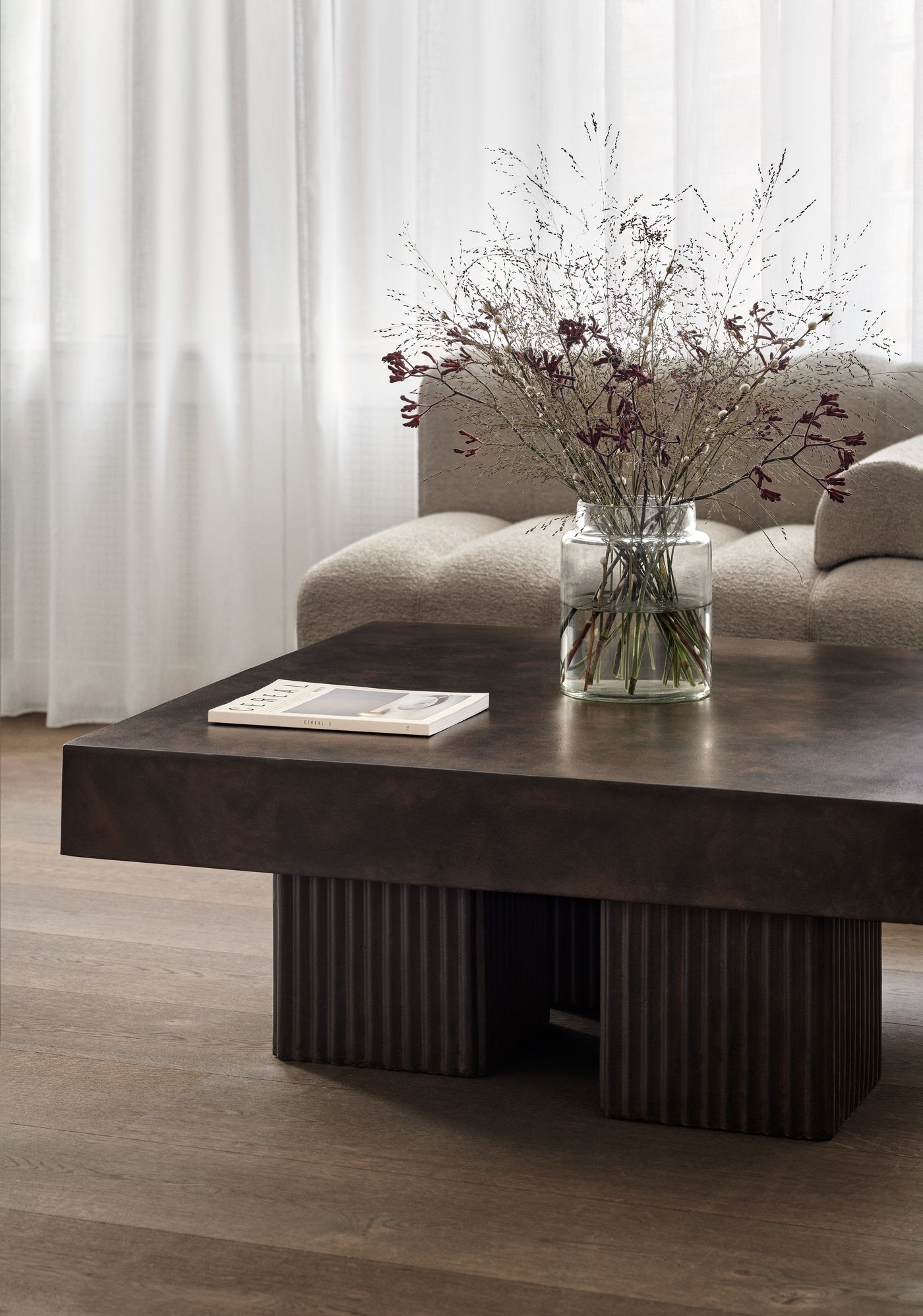 GEAR White Concrete Coffee Table