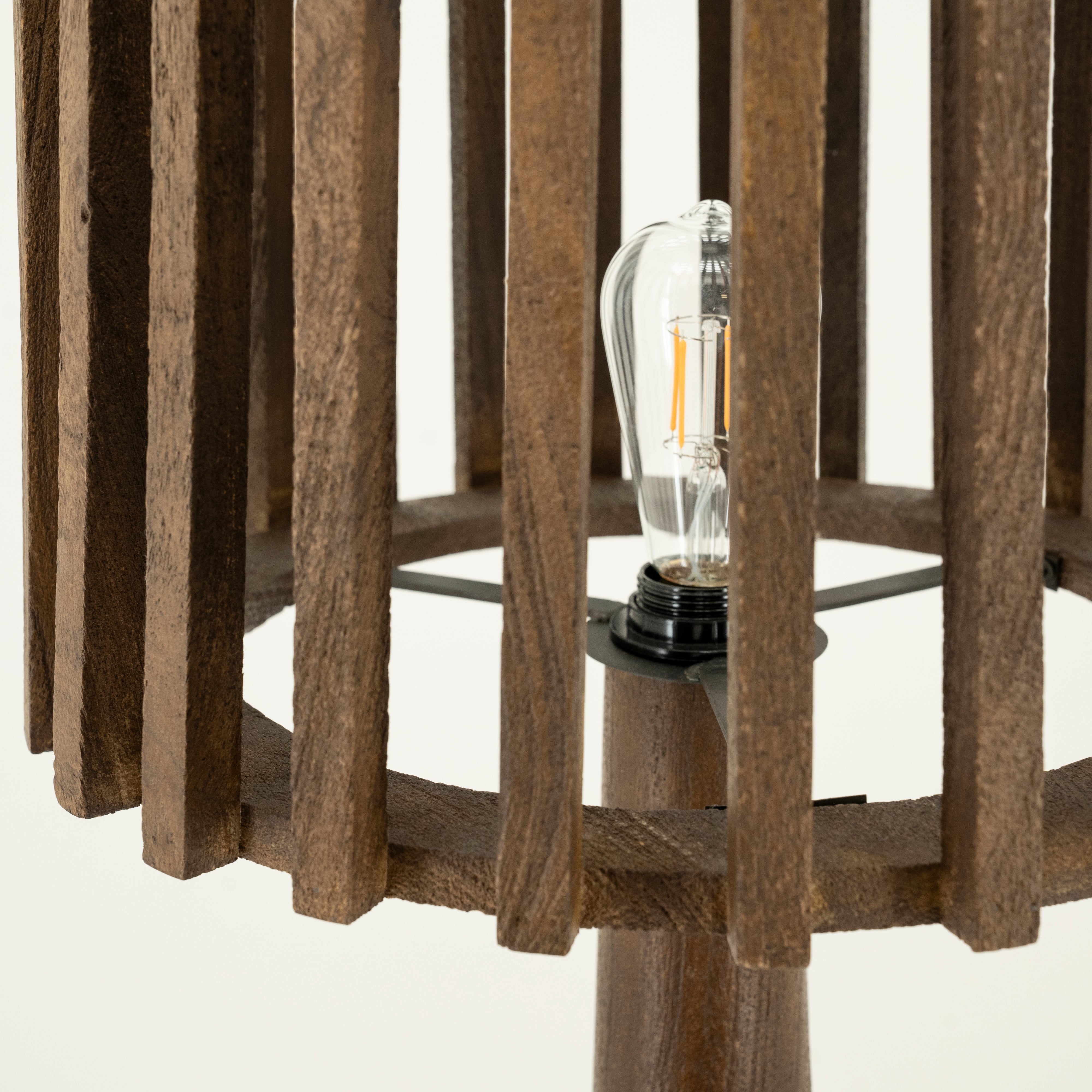 GUARD Floor Lamp Dark Mango Wood