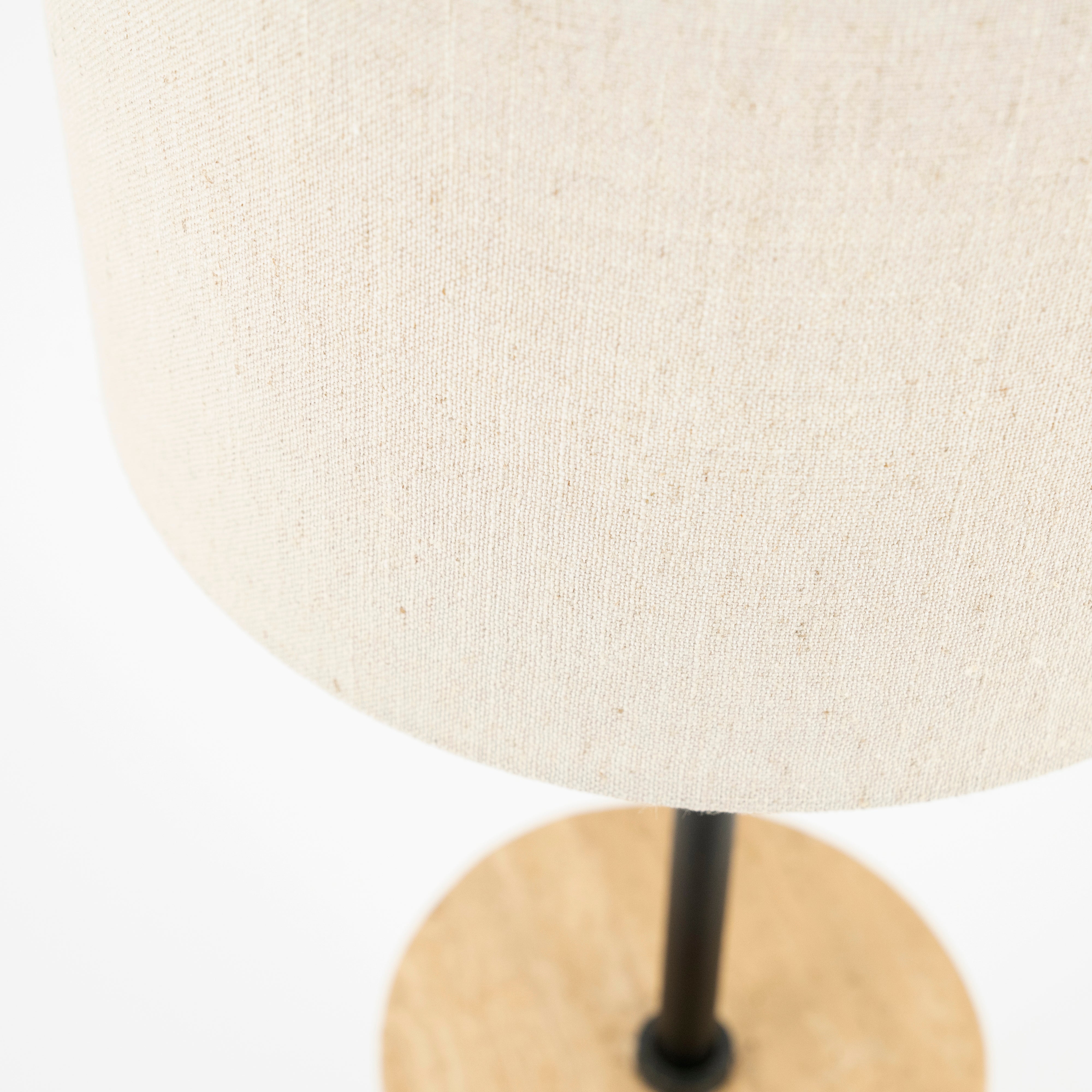 Lampa podłogowa AMARA trawertyn z beżowym kloszem