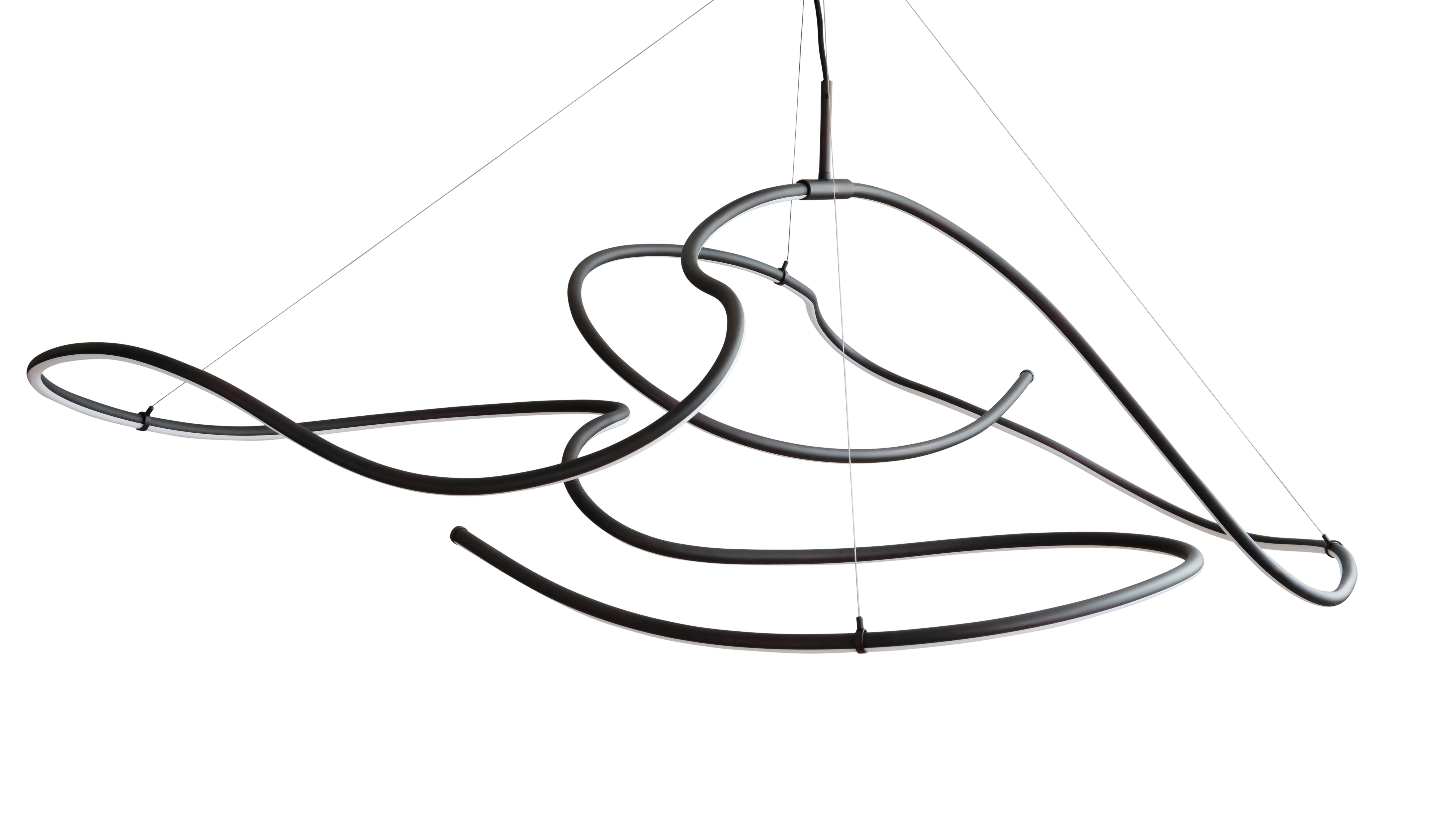 Geölte schwarze GHOST-Deckenleuchte