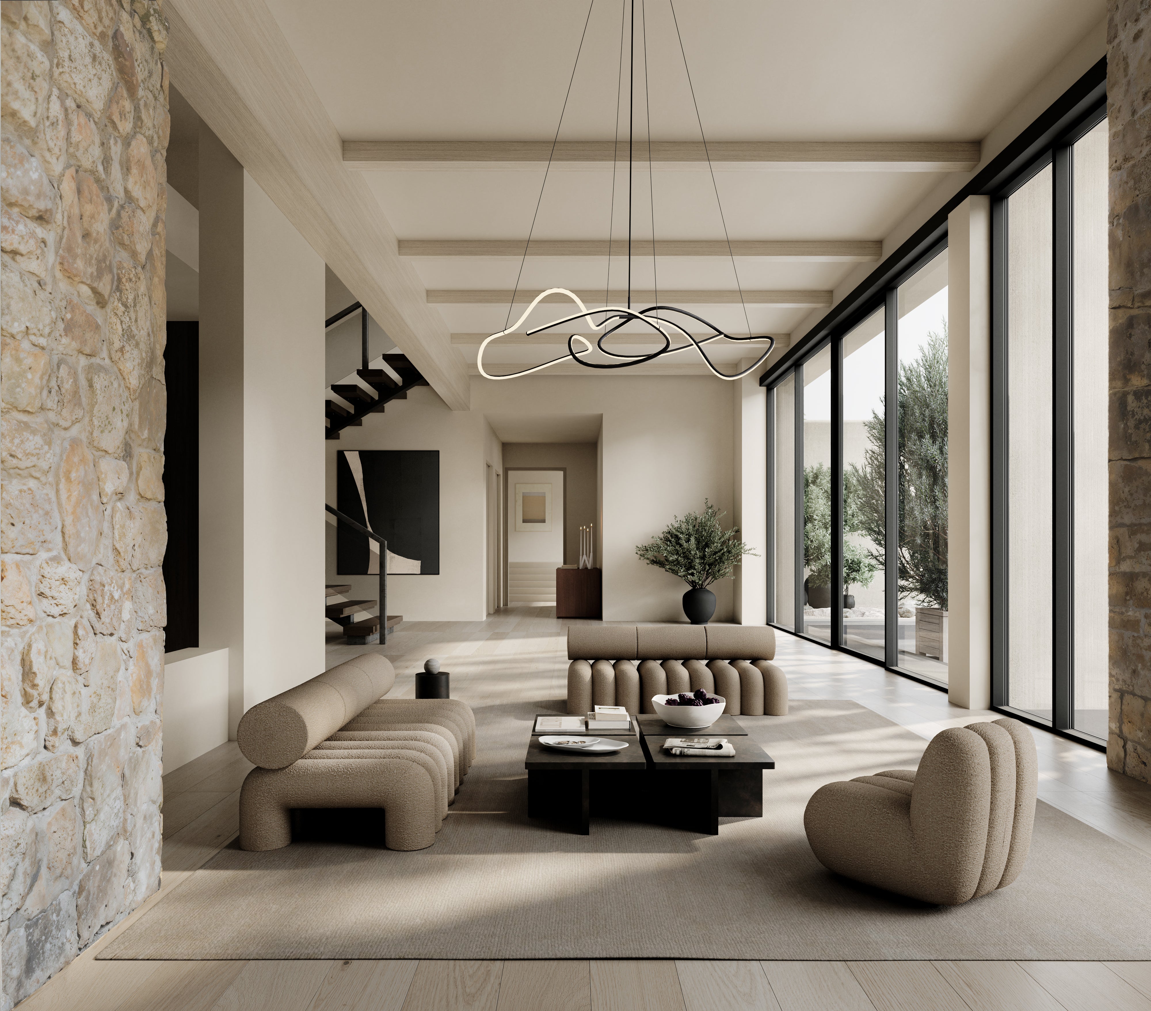 Geölte schwarze GHOST-Deckenleuchte