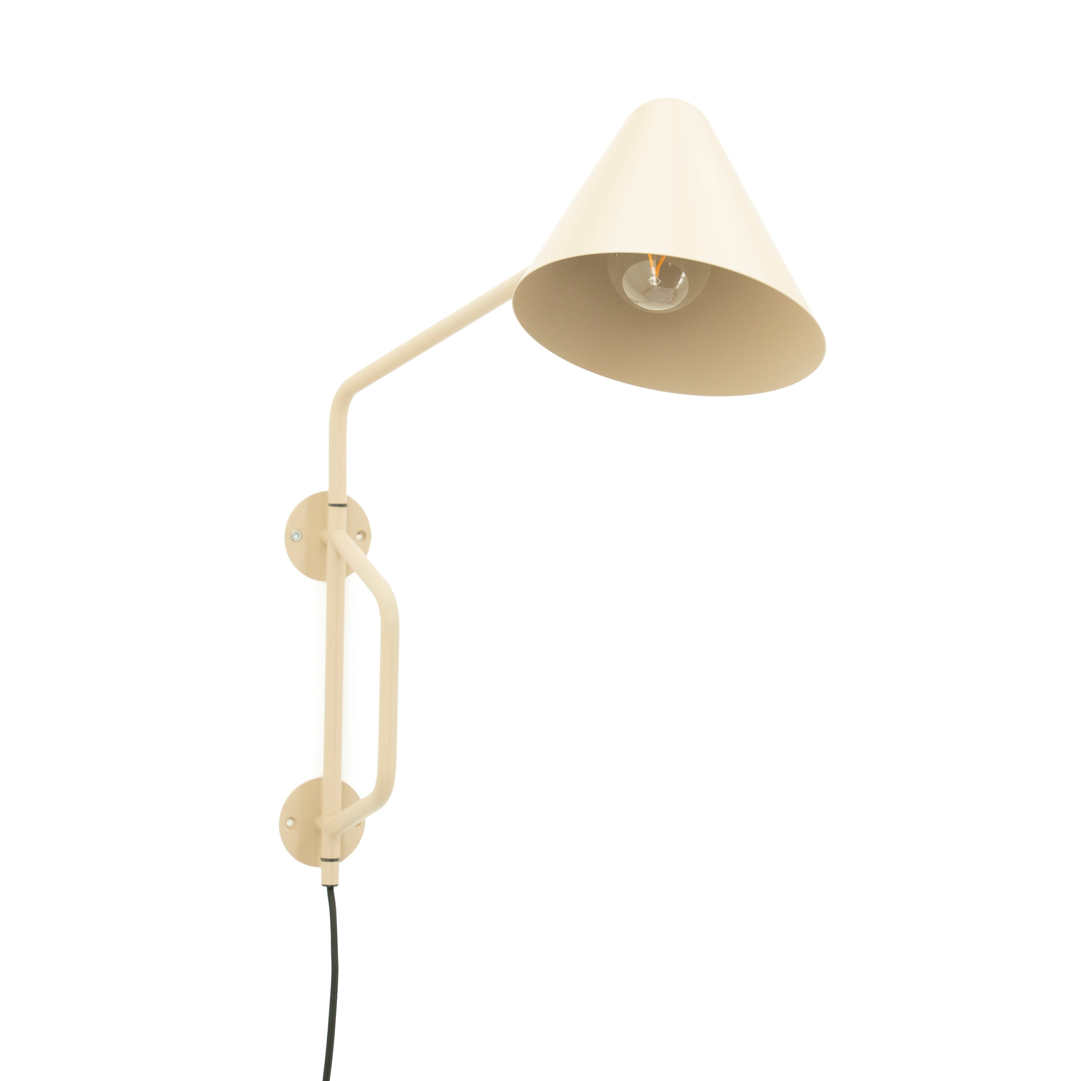 Lampa ścienna na wysięgniku CAPA kremowy