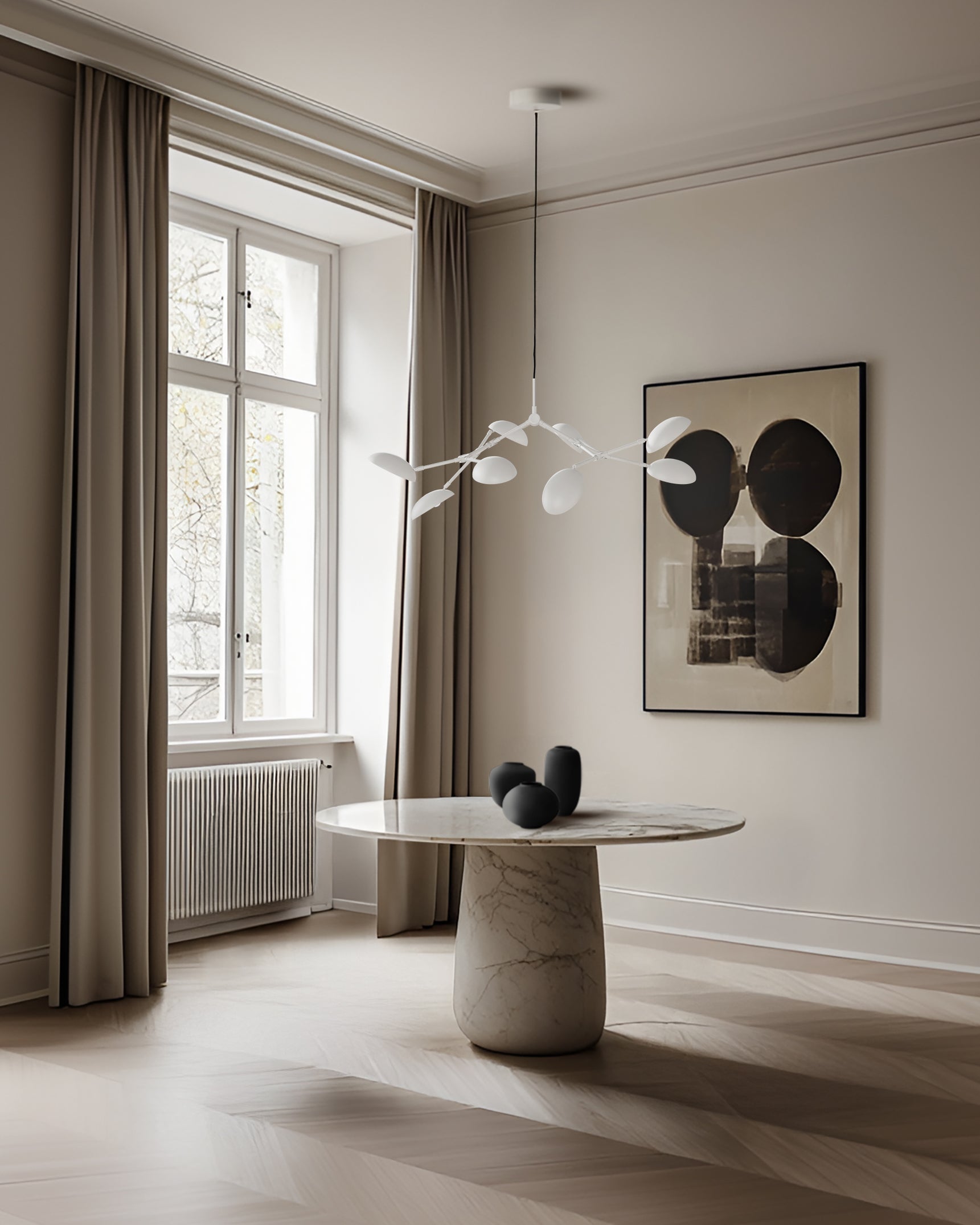 DROP chandelier white