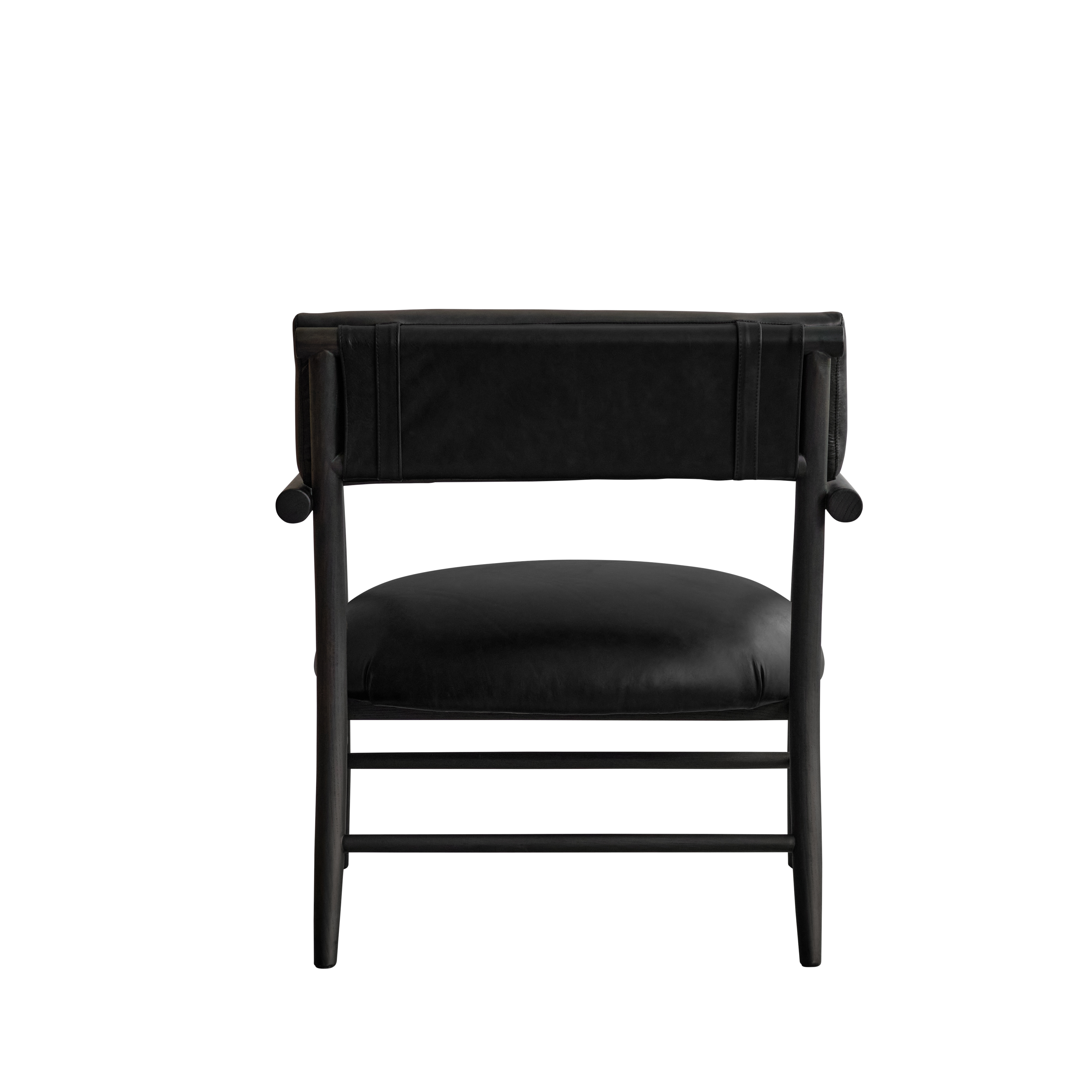 NAMA Armchair black aniline leather