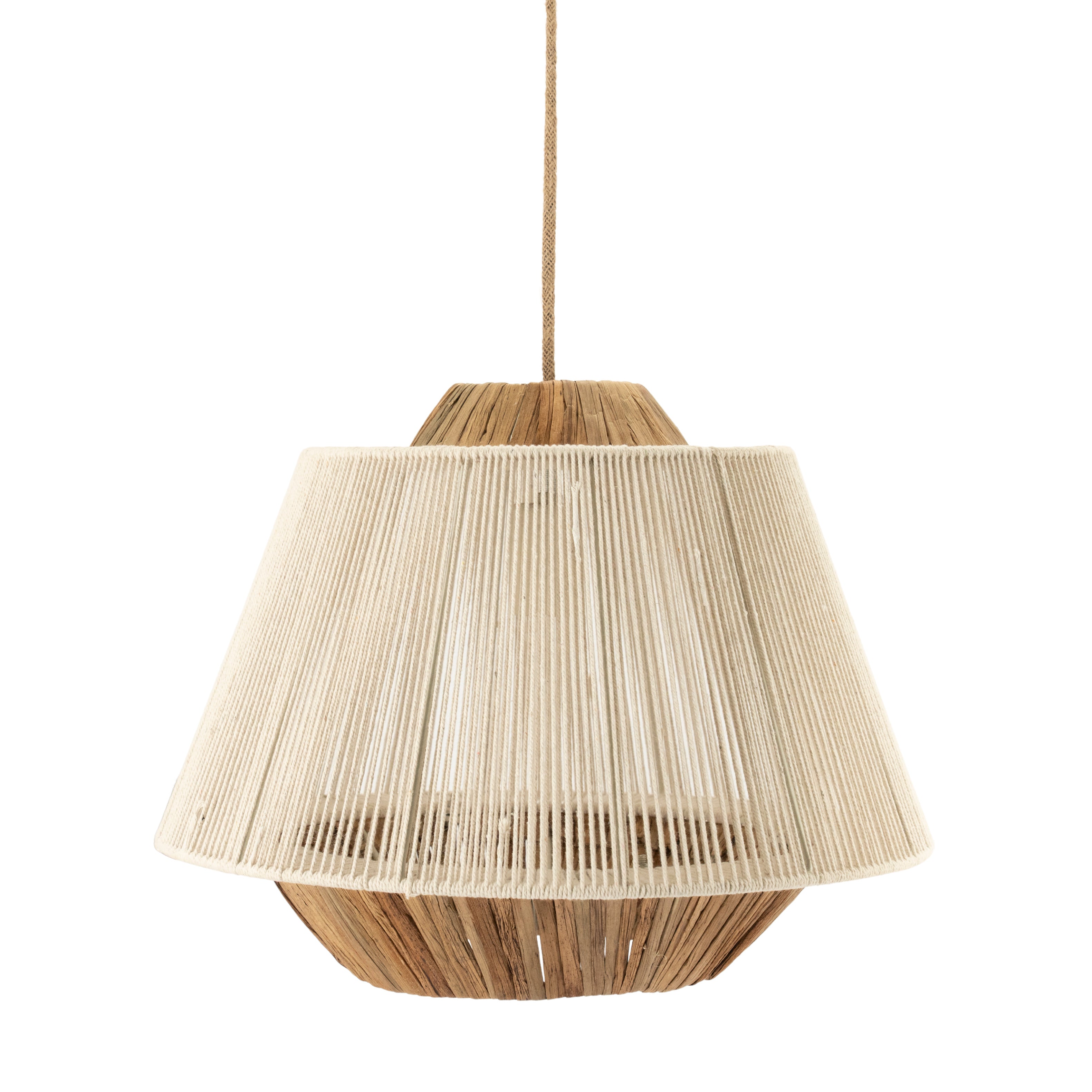 Lampa wisząca RAE 2 beżowy z brązowym