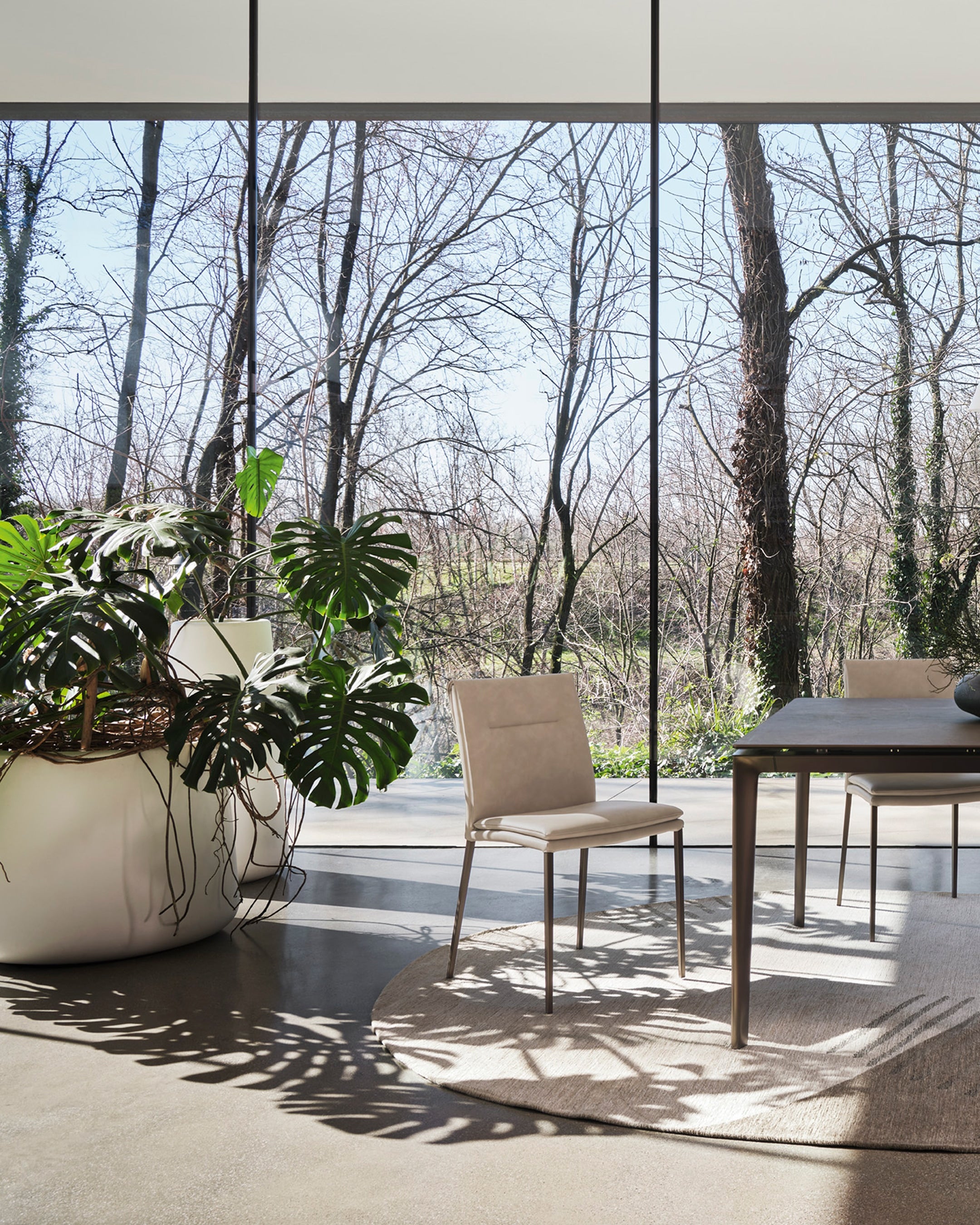 Dywan owalny OMBRA kremowy z brązowym wzorem