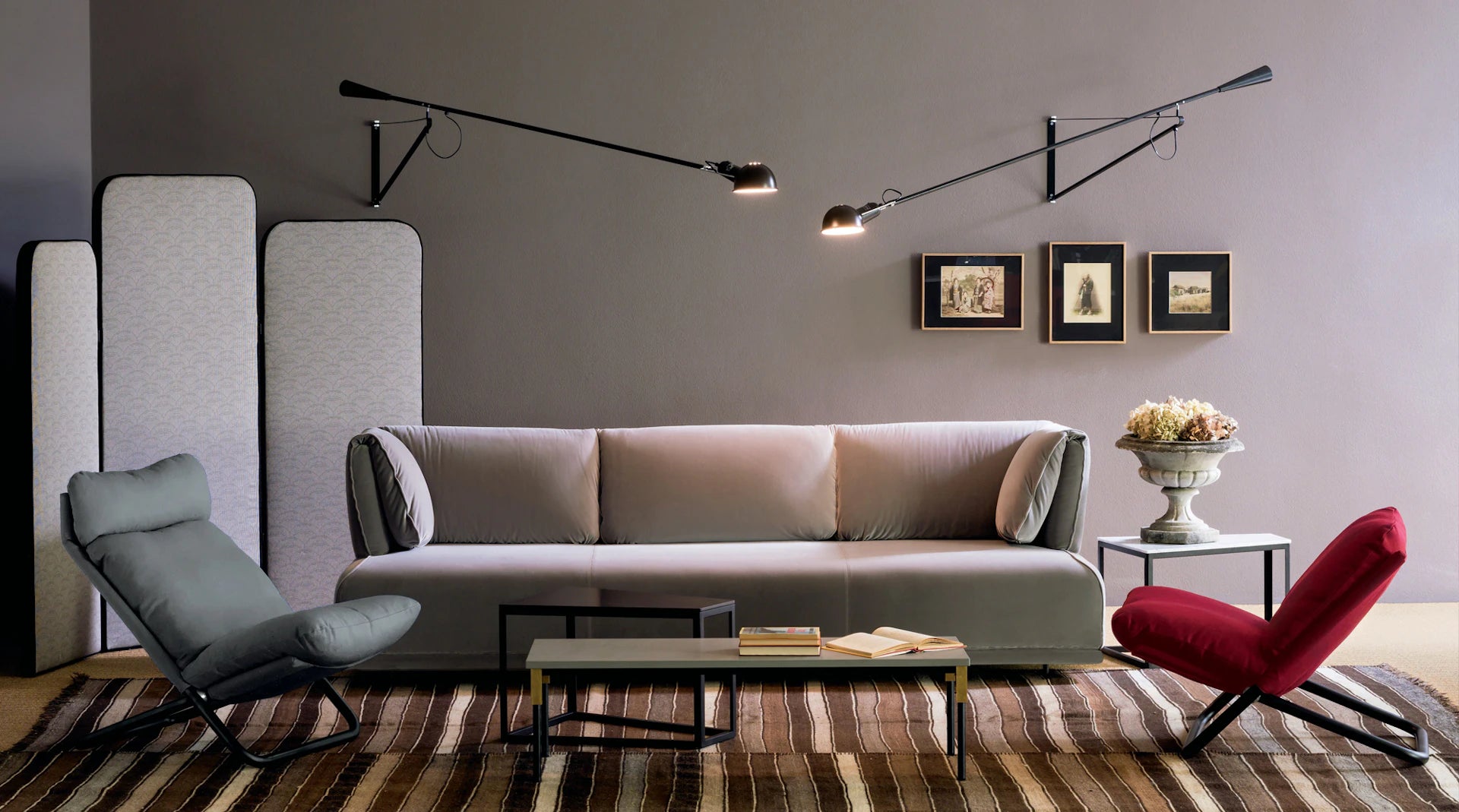 Wandleuchte mit Arm 265 weiß