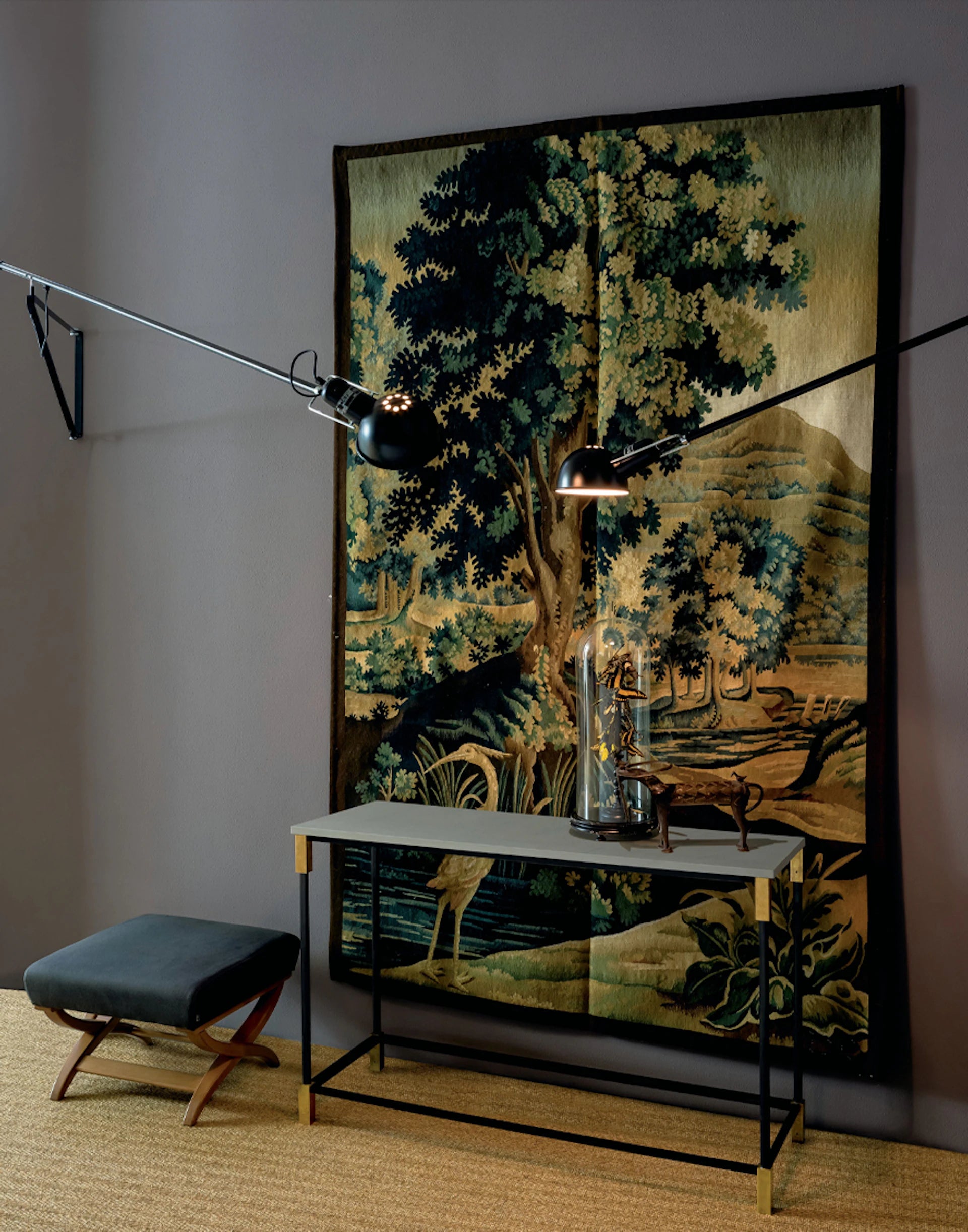 Wandleuchte mit Arm 265 weiß