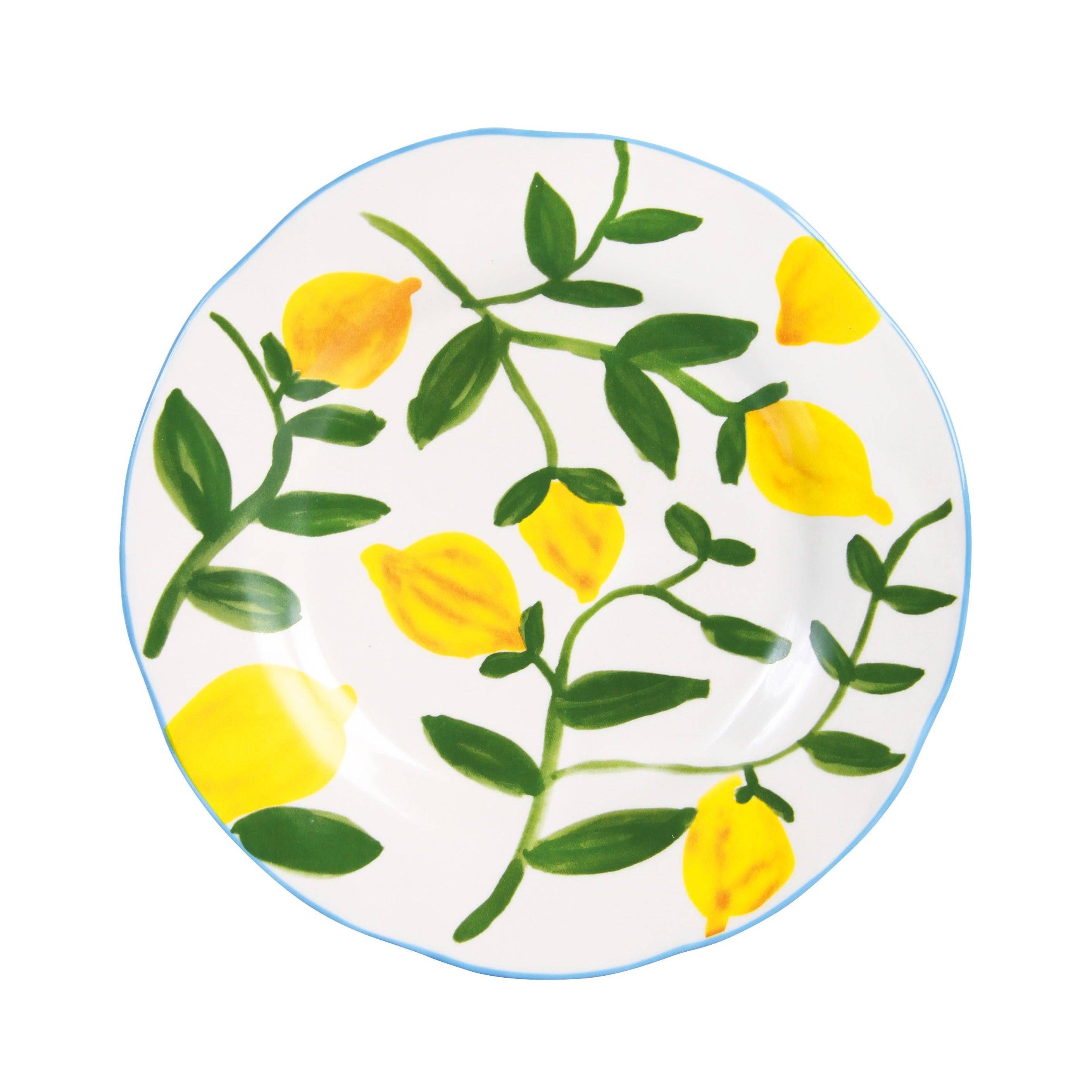 Set aus Untertassen LEMON TWIG farbige Keramik