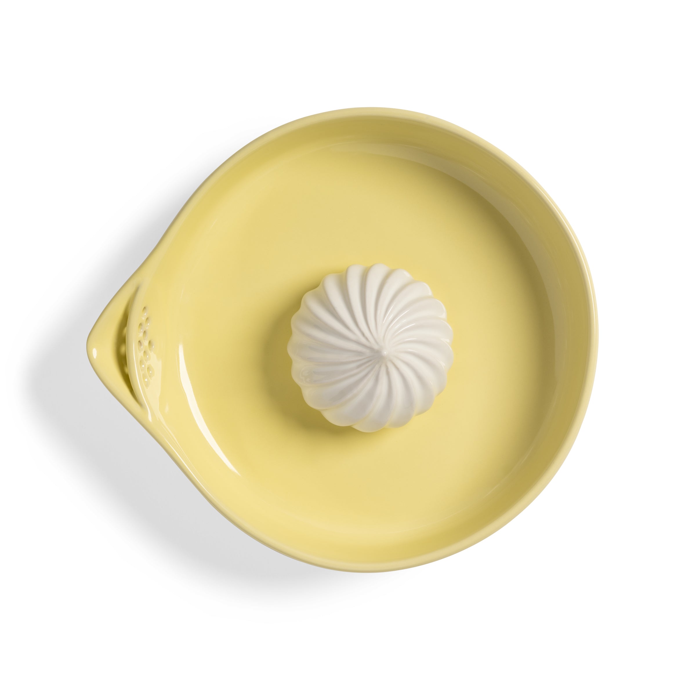 Zitruspresse PUDDING gelb mit weiß