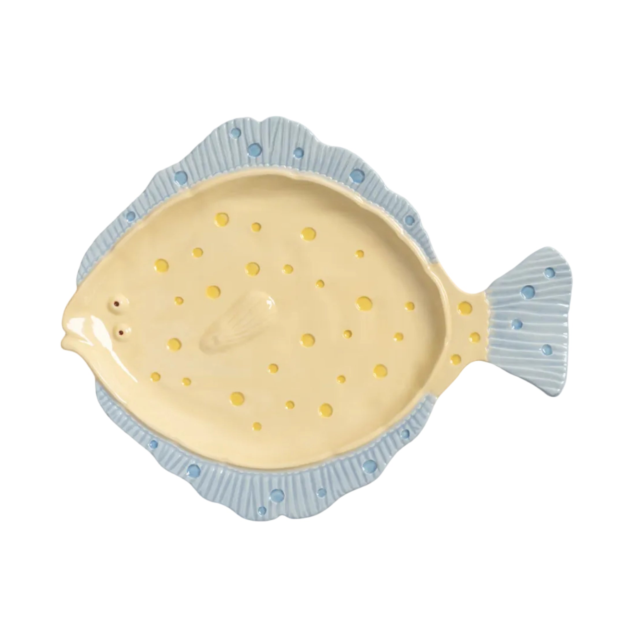 Servierteller PLAICE gelb mit blau