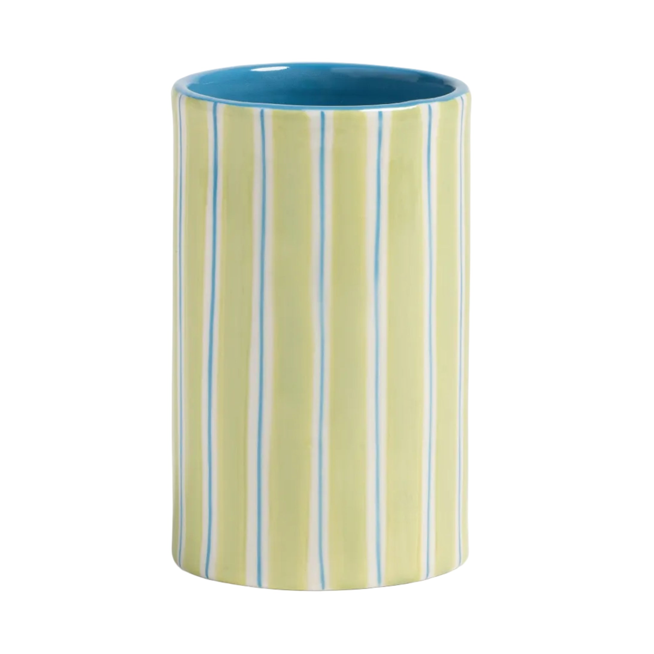 Vase RAY grün mit blau und weiß