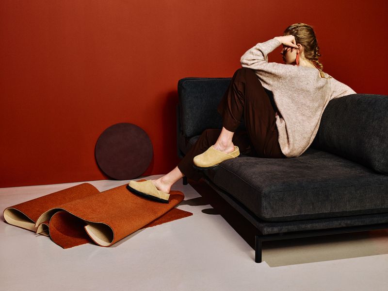 Brixton Upholstered Left-Handed 5-Seater Corner Sofa with Black Base