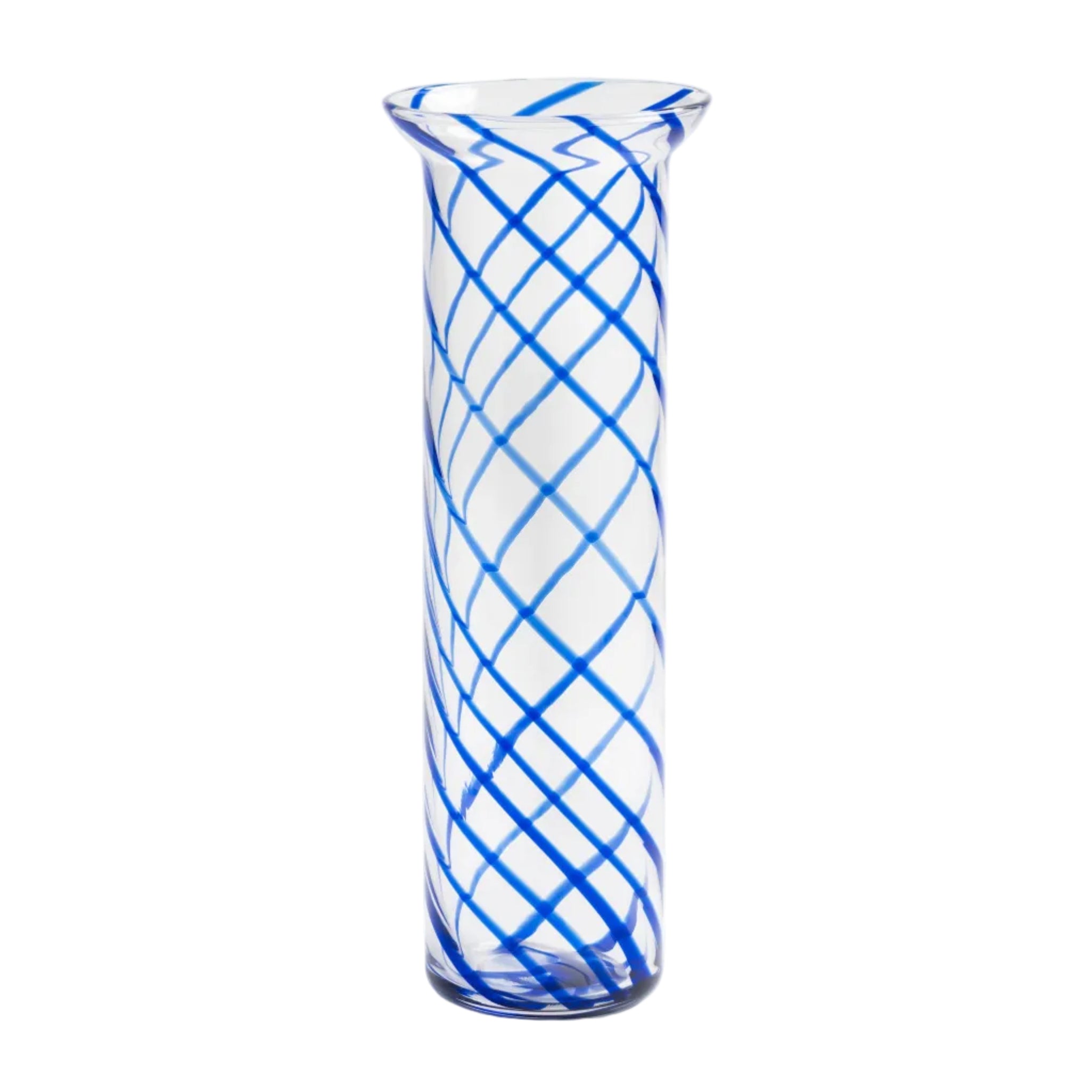 Wazon YOGU SPIRAL niebieskie szkło