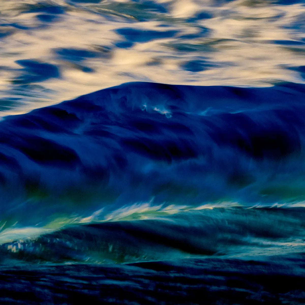 Grafika w ramie SLOW OCEAN odcienie niebieskiego