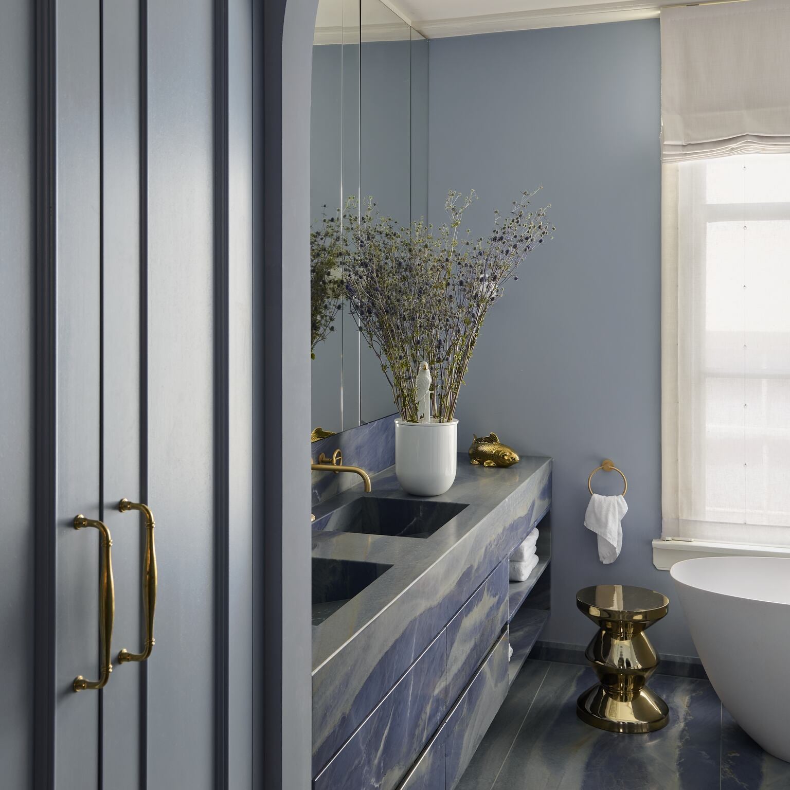 Stołek ZIG ZAG METAL złoty