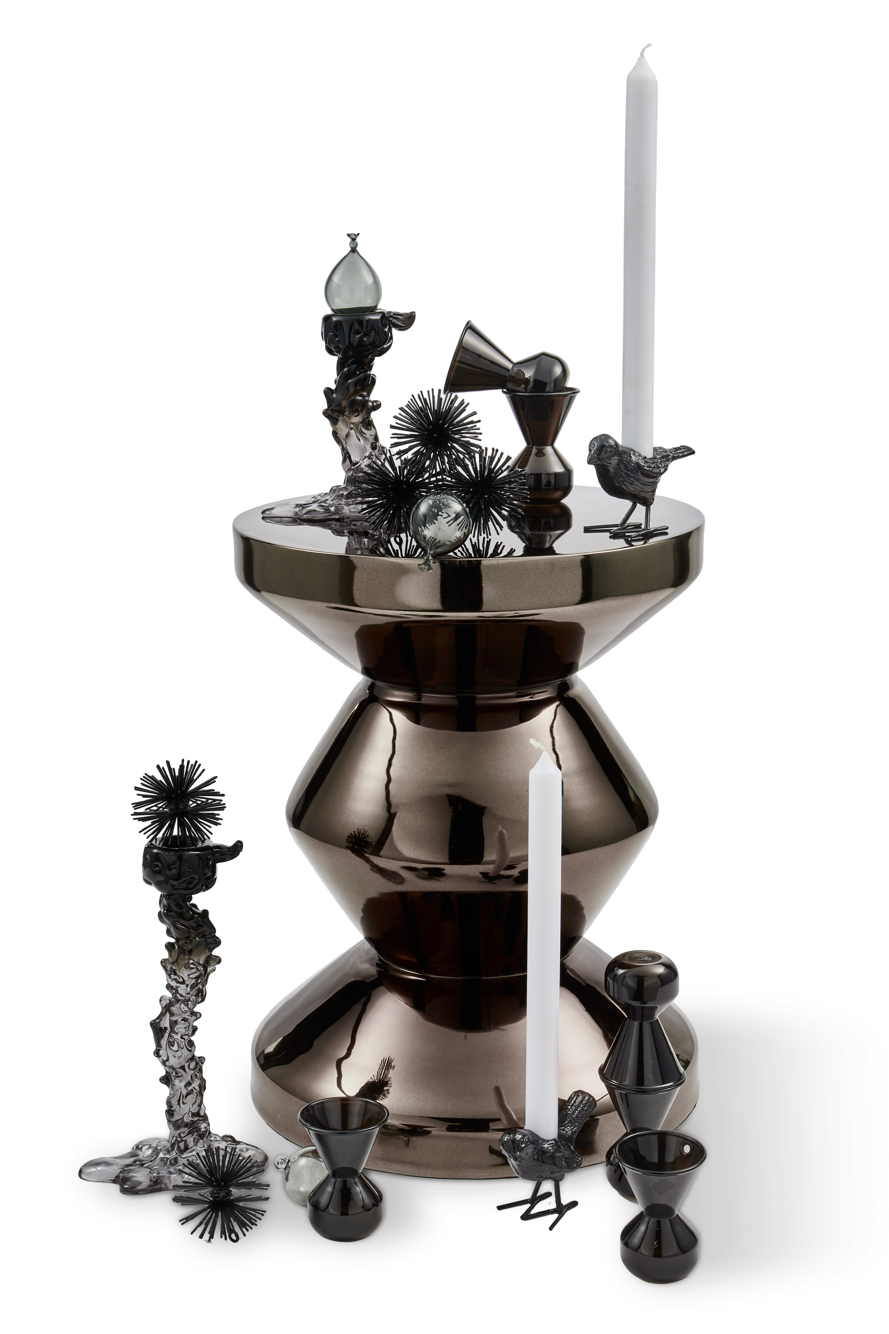 Stołek ZIG ZAG METAL czarny