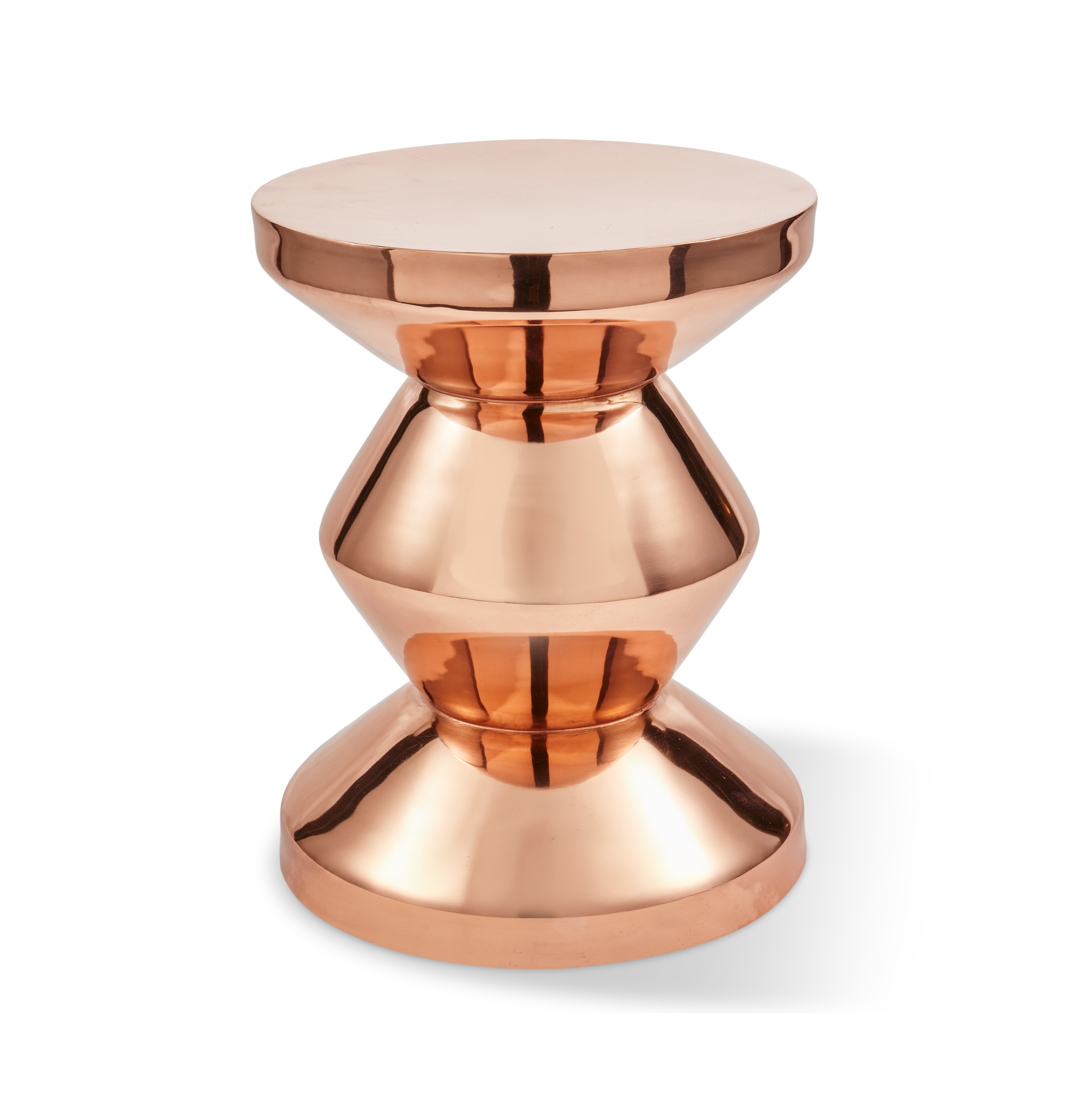 ZIG ZAG METAL Copper Stool