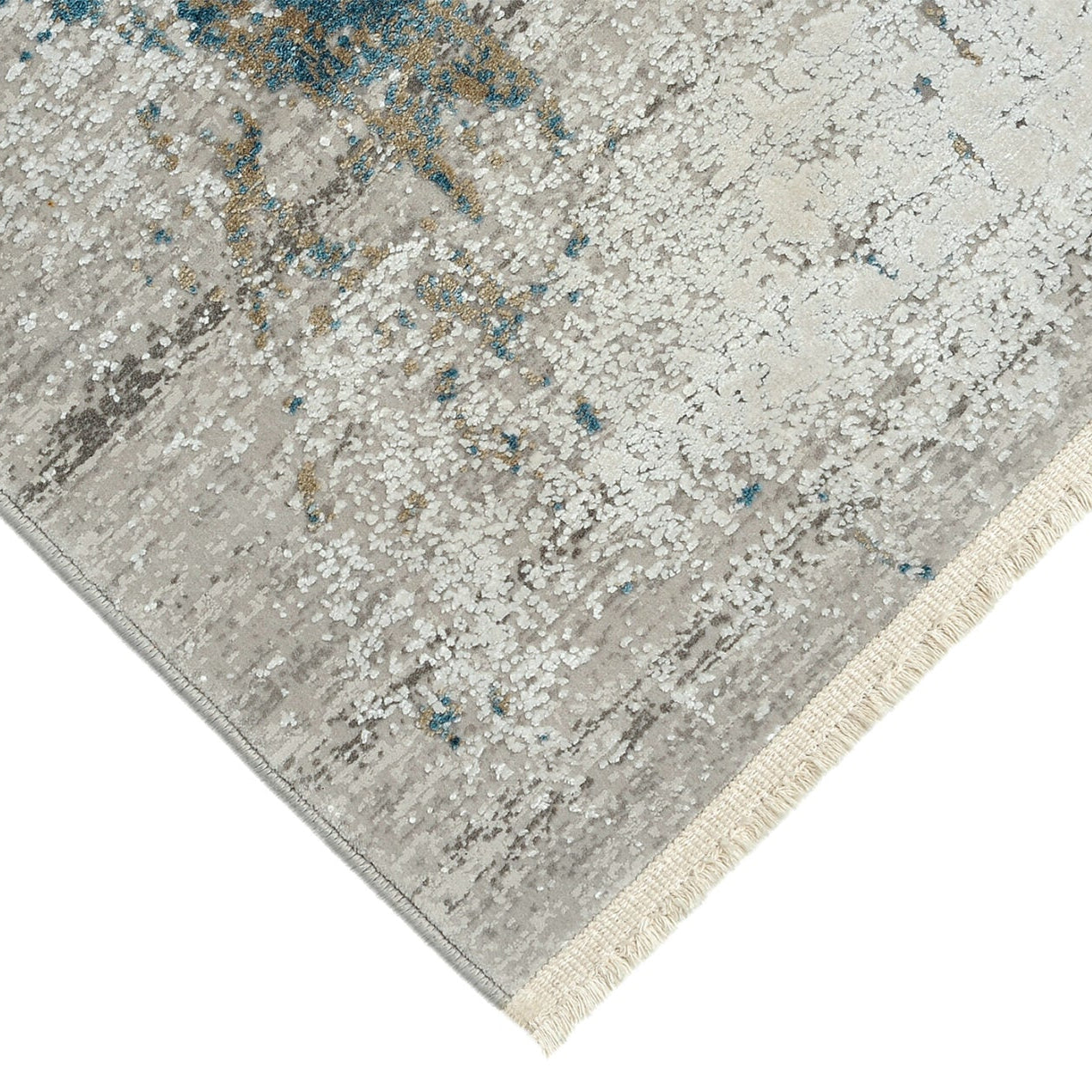 ROYAL gray rug with blue