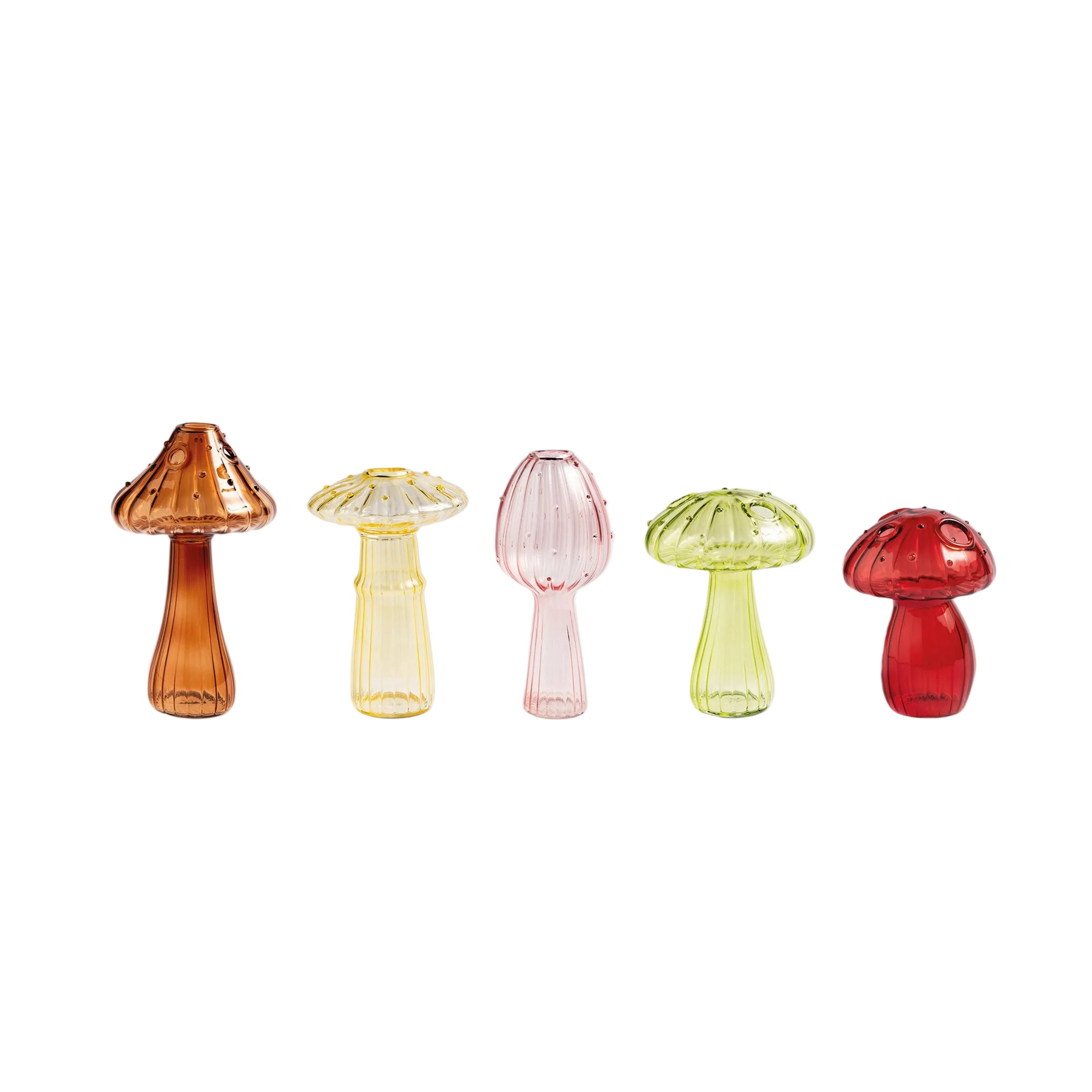 Vasen-Set MUSHROOM farbiges Glas