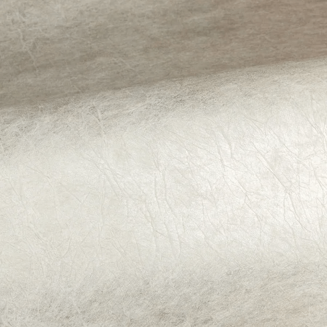 Strukturierte, metallische Textiltapete mit Falten OXEA - PERLE ARGENTÉ perlmuttfarben