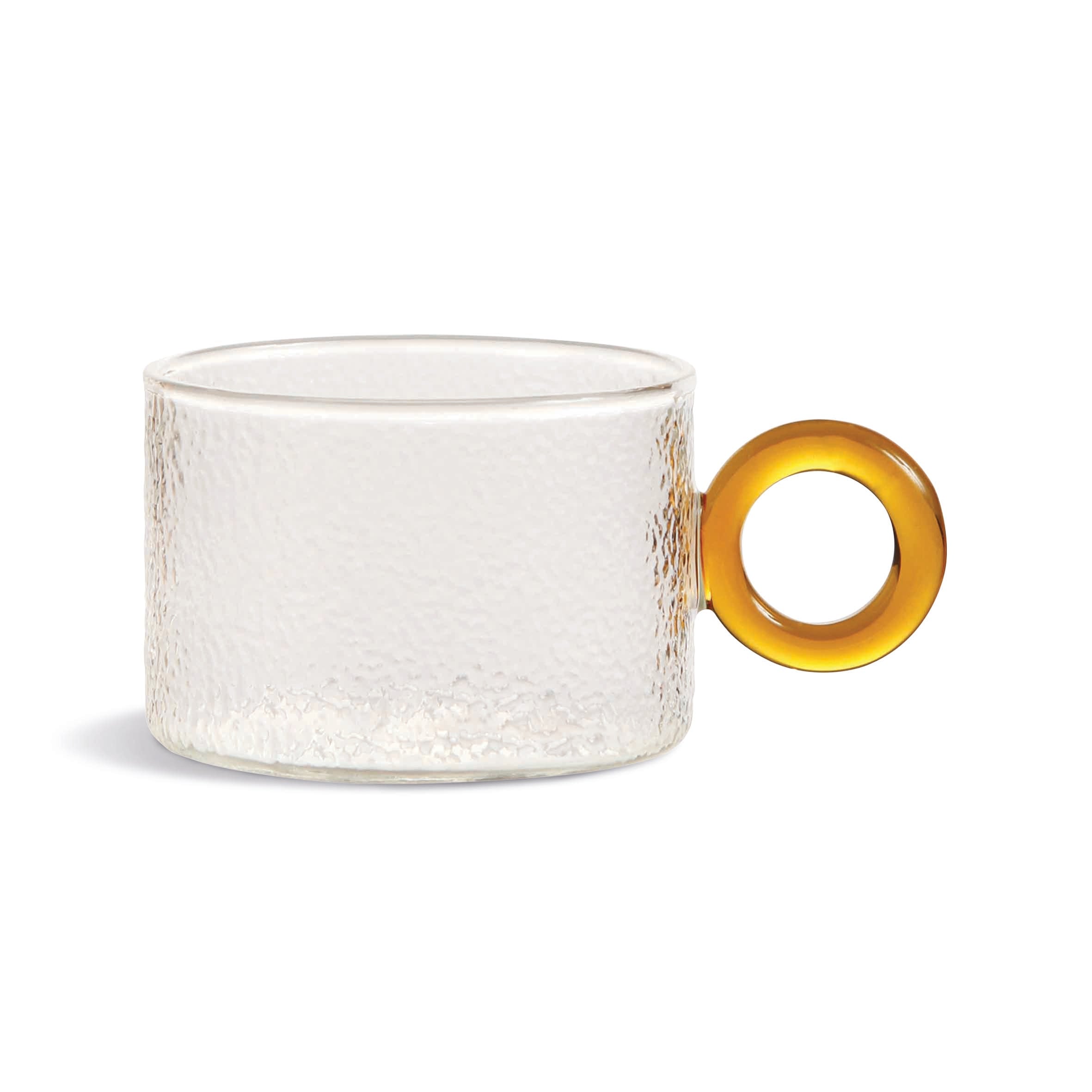 Zestaw filiżanek CHIQUITO szkło z kolorowymi uchwytami