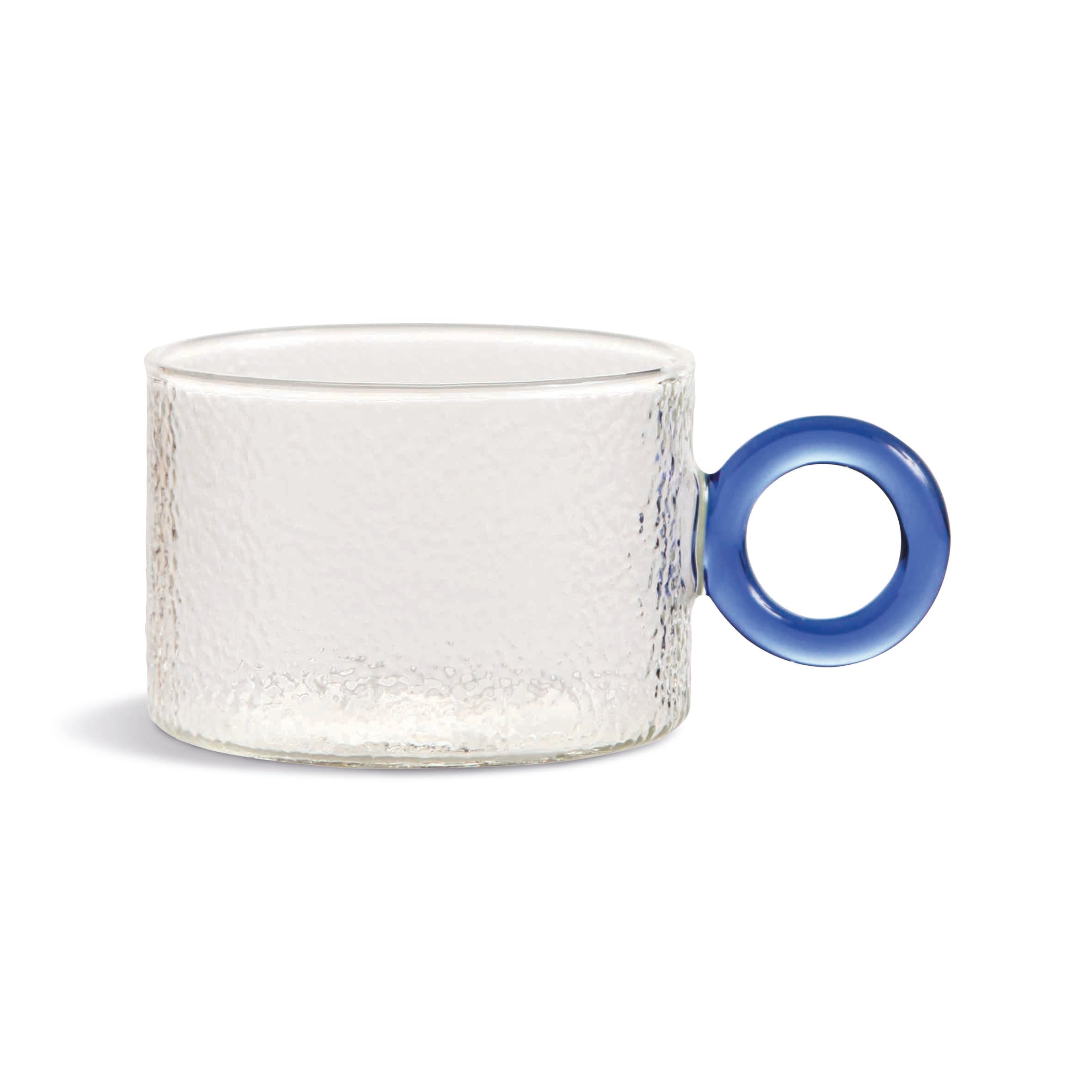 Zestaw filiżanek CHIQUITO szkło z kolorowymi uchwytami