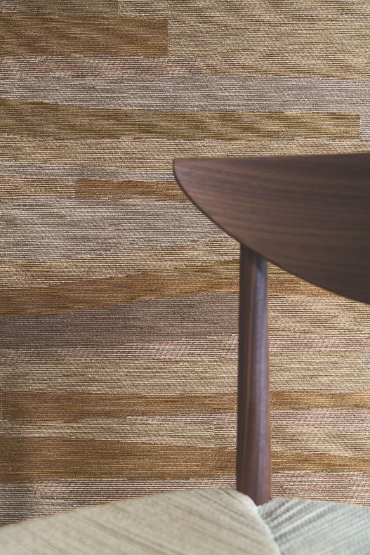 Strukturierte Textiltapete mit Streifen und Jacquardgewebe HALANA - VERT EMERAUDE smaragdgrün