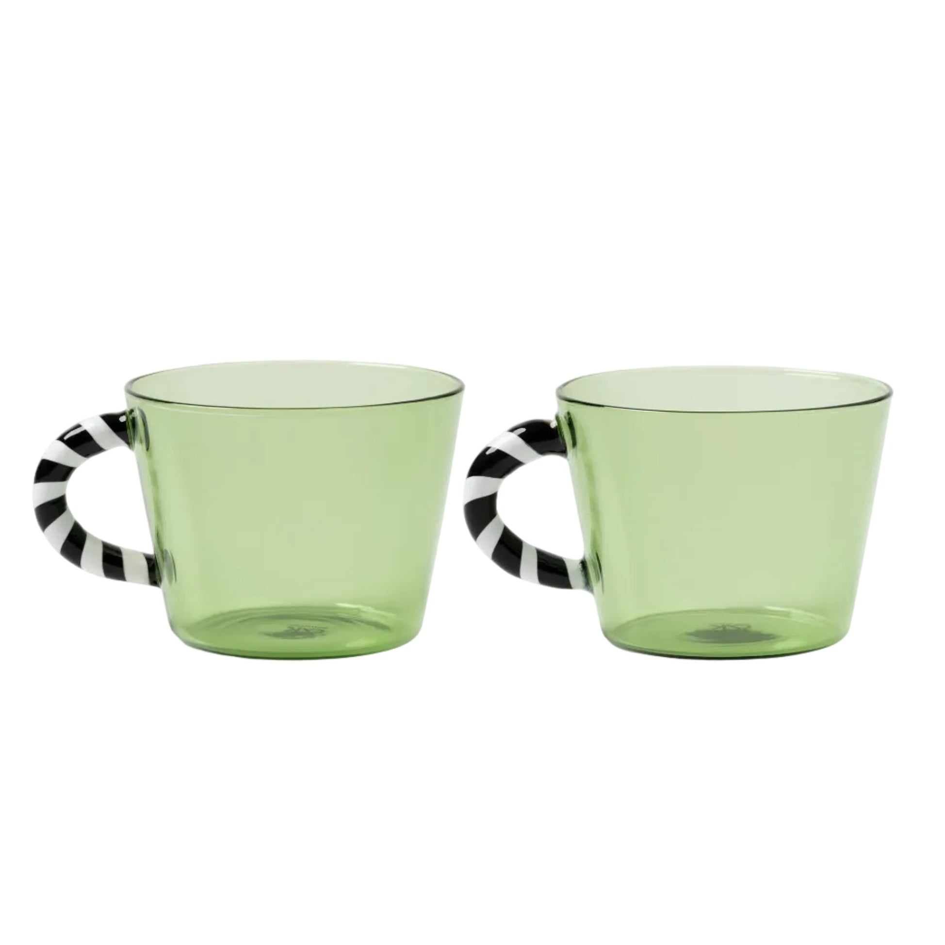DUET Green Glasses Set with Black and White Handle