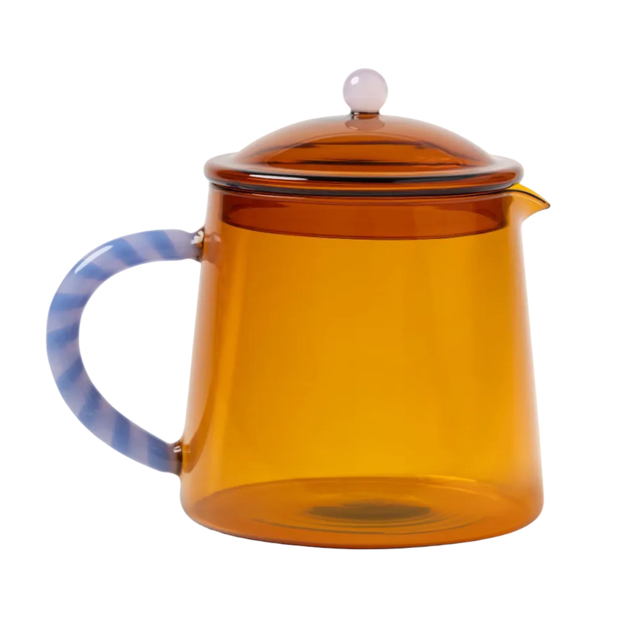Amber DUET glass jug with purple
