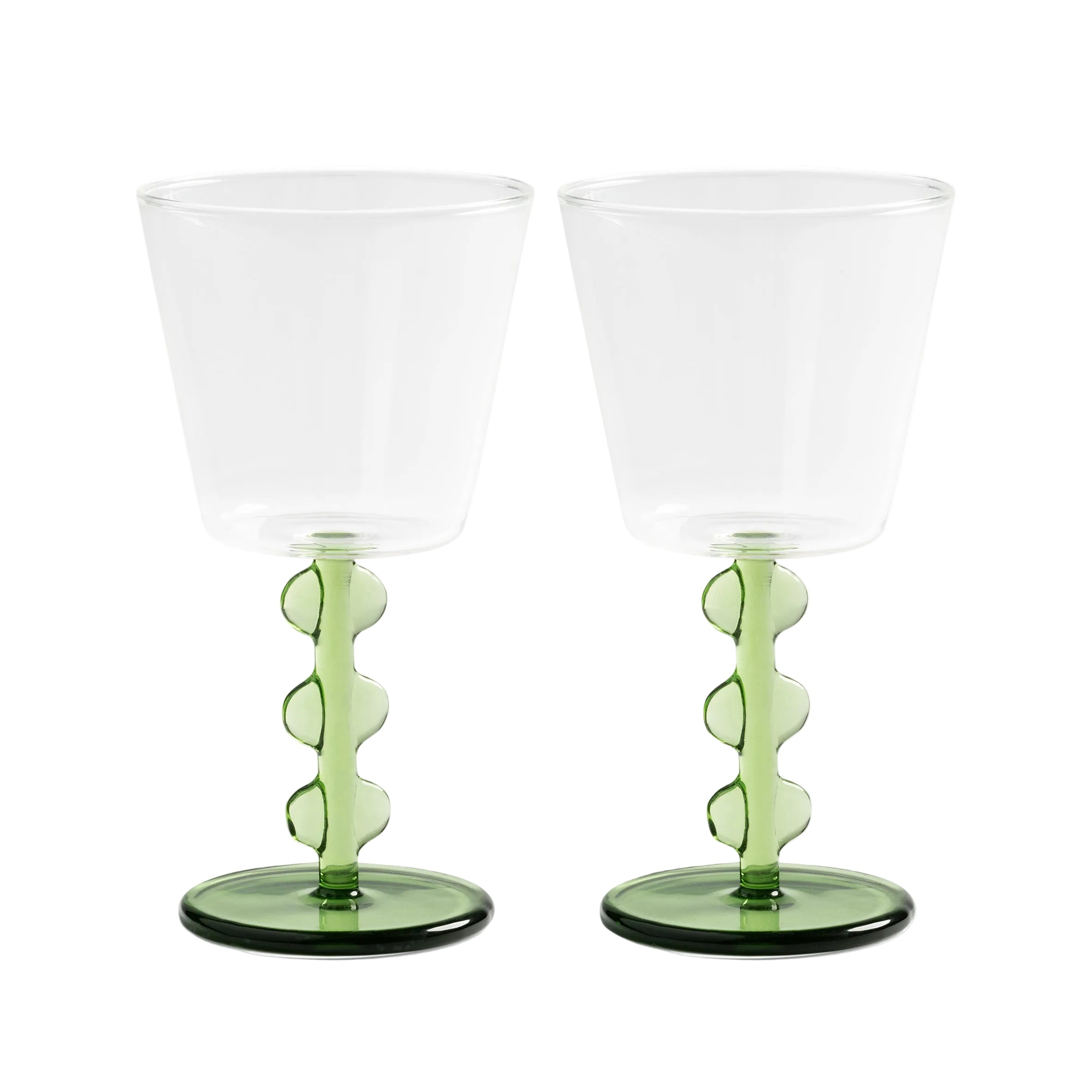 Zestaw kieliszków do wina PETAL zielony