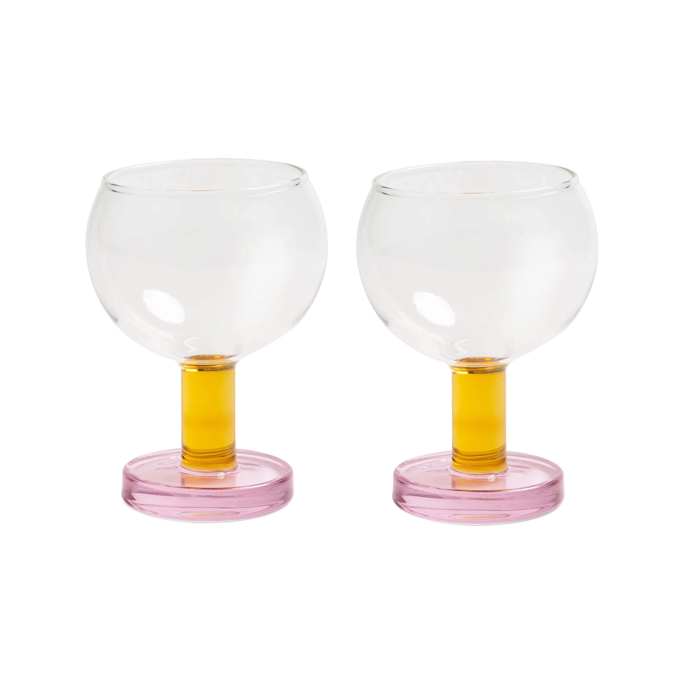 CANTINE Pink and Yellow Glasses Set