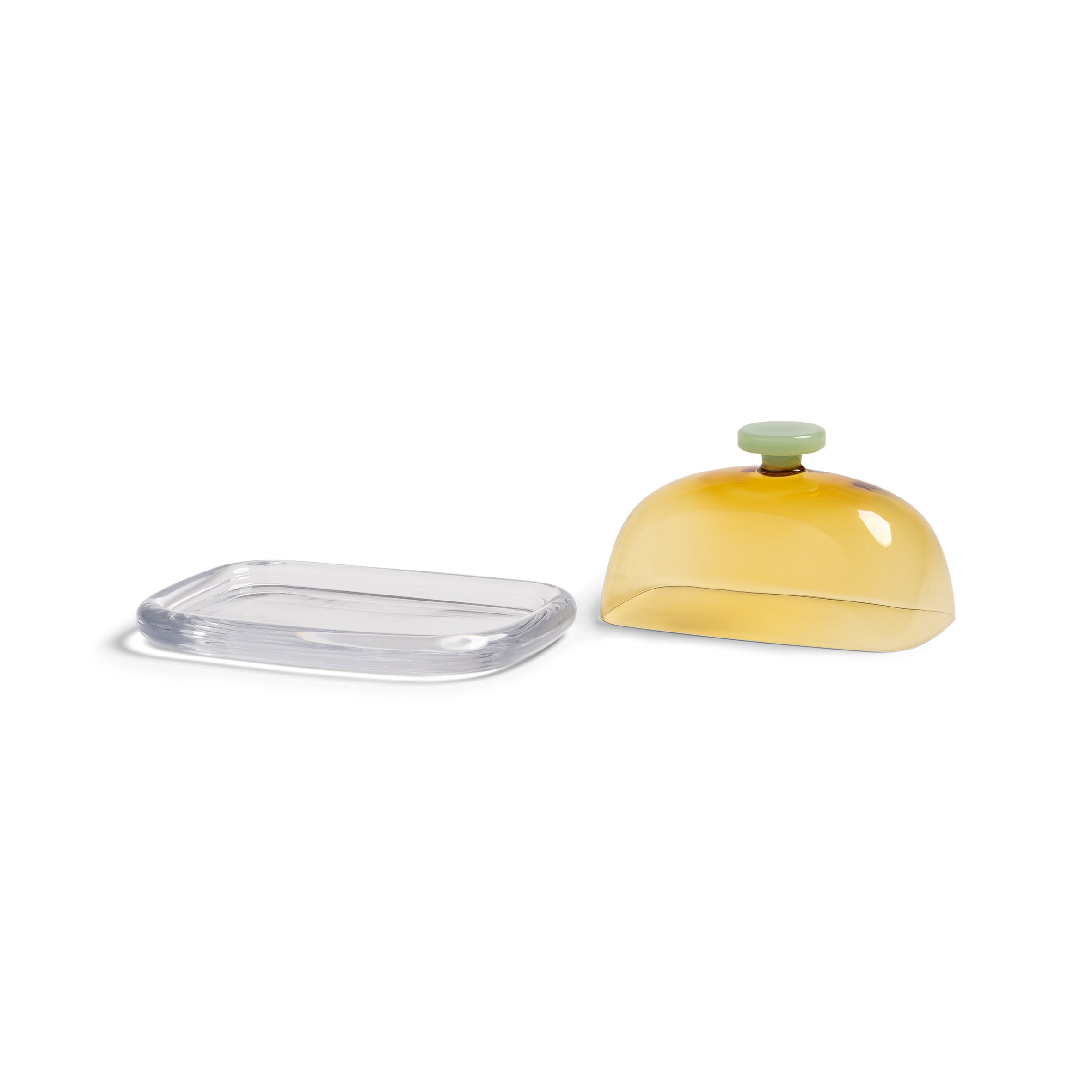 Butterdose CANTINE gelb mit grün