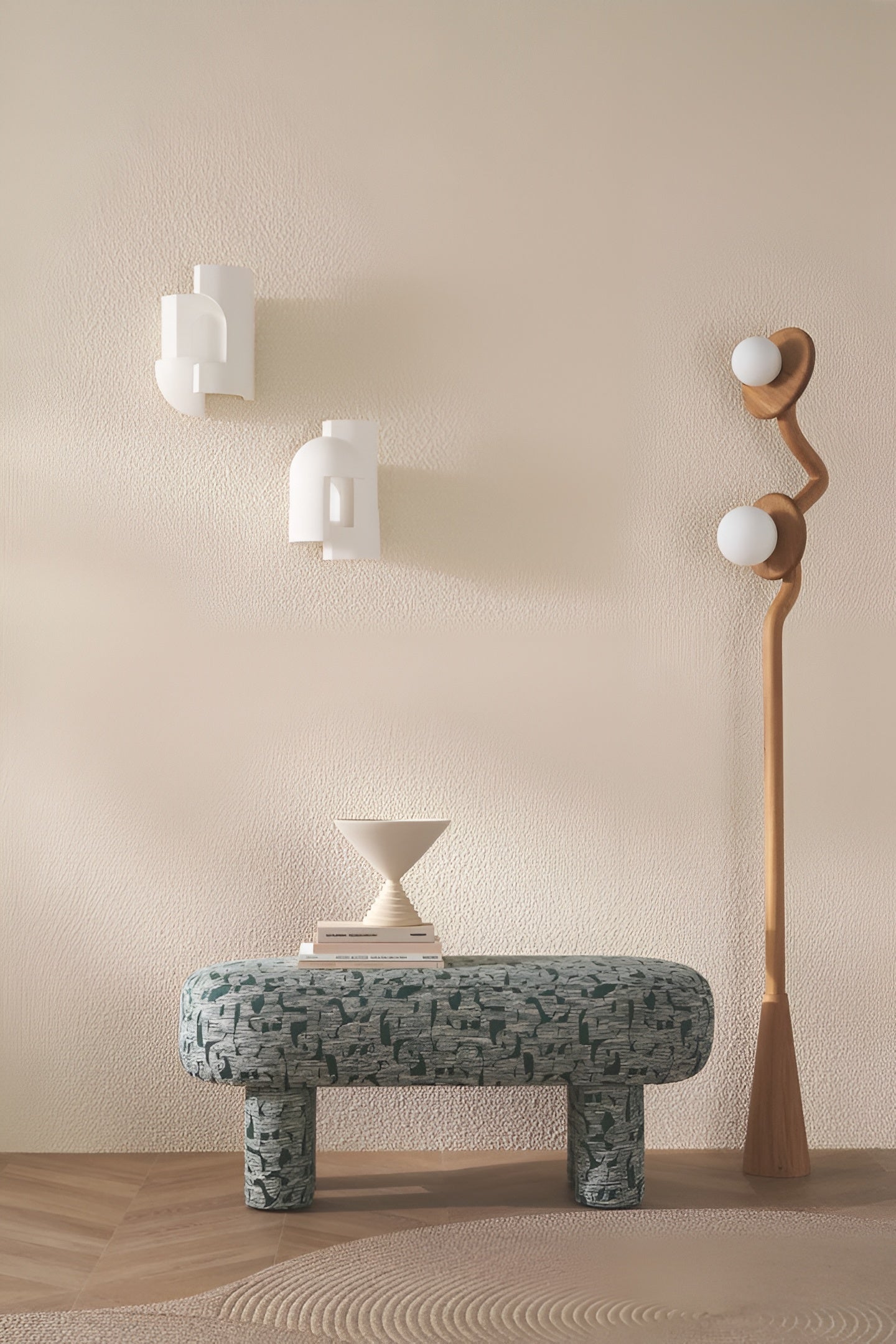 Tapeta tekstylna strukturalna boucle ETREINTE - IVOIRE kość słoniowa